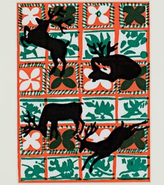 « Yuletide Silhouette », sérigraphie couleur originale signée par Ruth Grotenrath