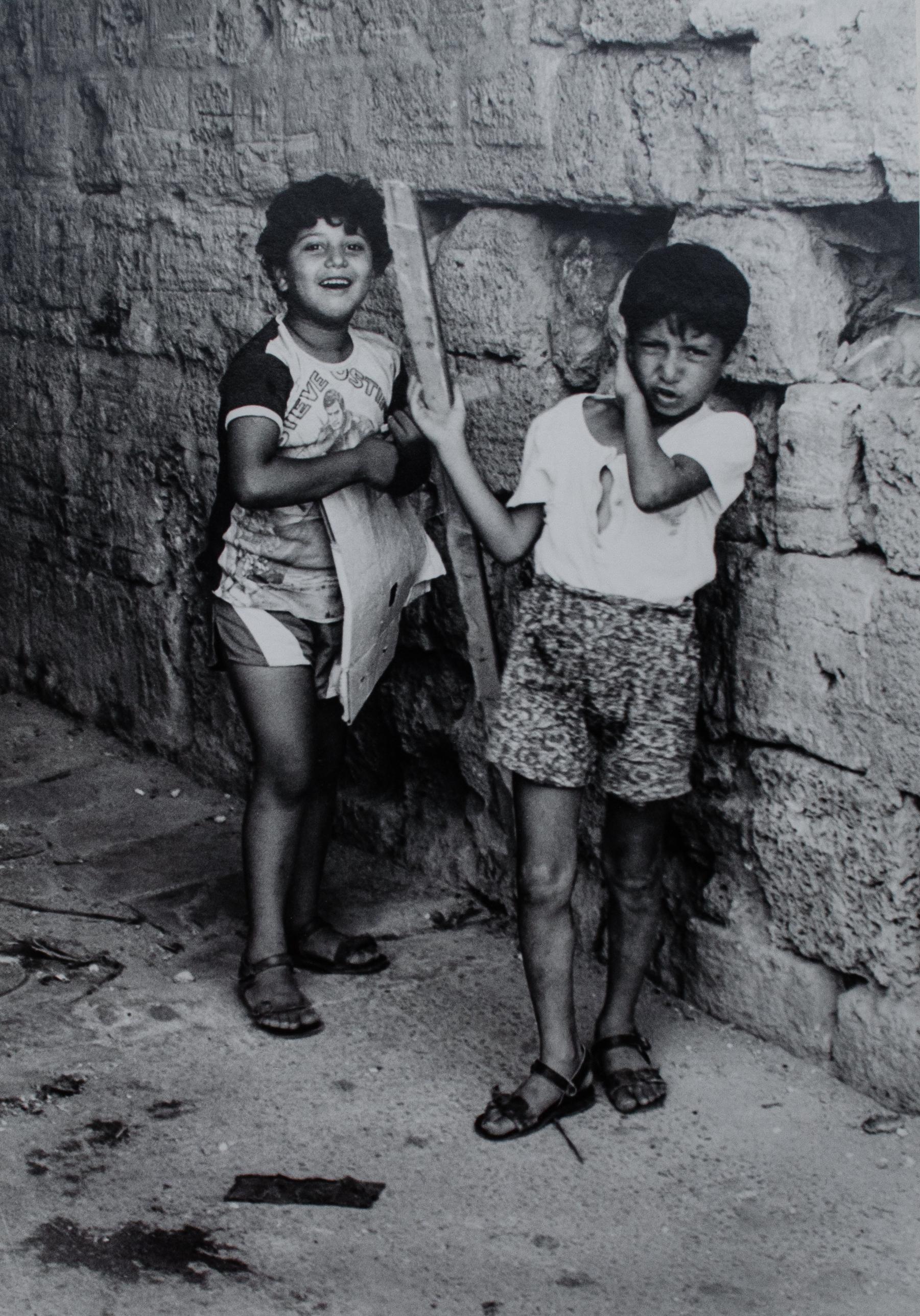 Ruth Harris
Arab Children, c. 1979
Two black and white photographic prints
Mat: 14 x 11 in. (each)
Photograph: 9 1/2 x 6 1/2 in. (each)
Signed Ruth Harris
