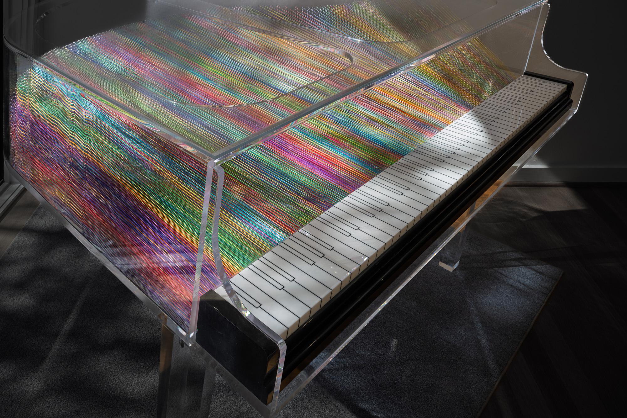 Allegro Con Brio - contemporary, figurative, acrylic and thread sculpture For Sale 2