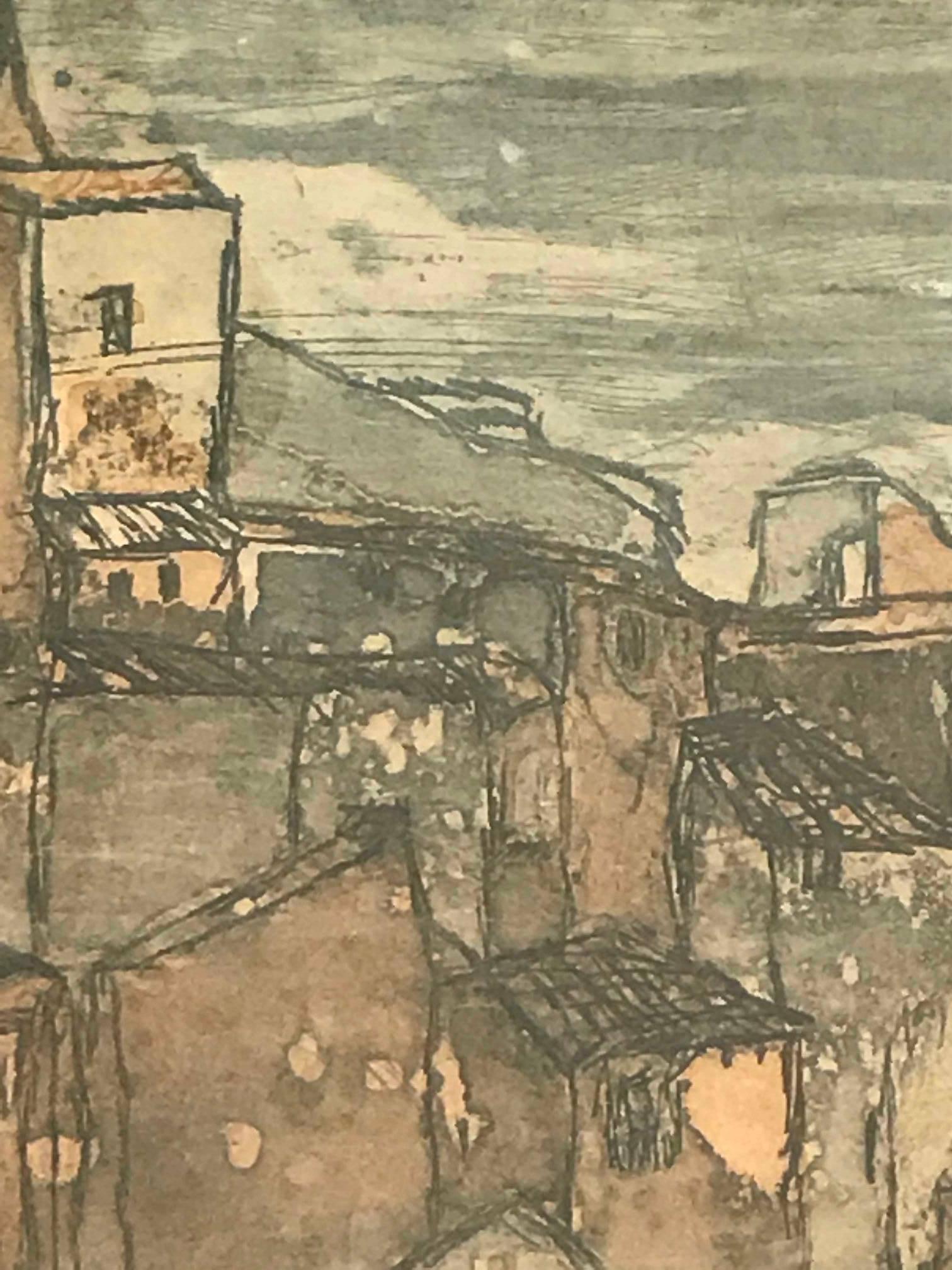 Village in Southern Italy (Edition 10/30) - Abstract Print by Ruth Kerkovius