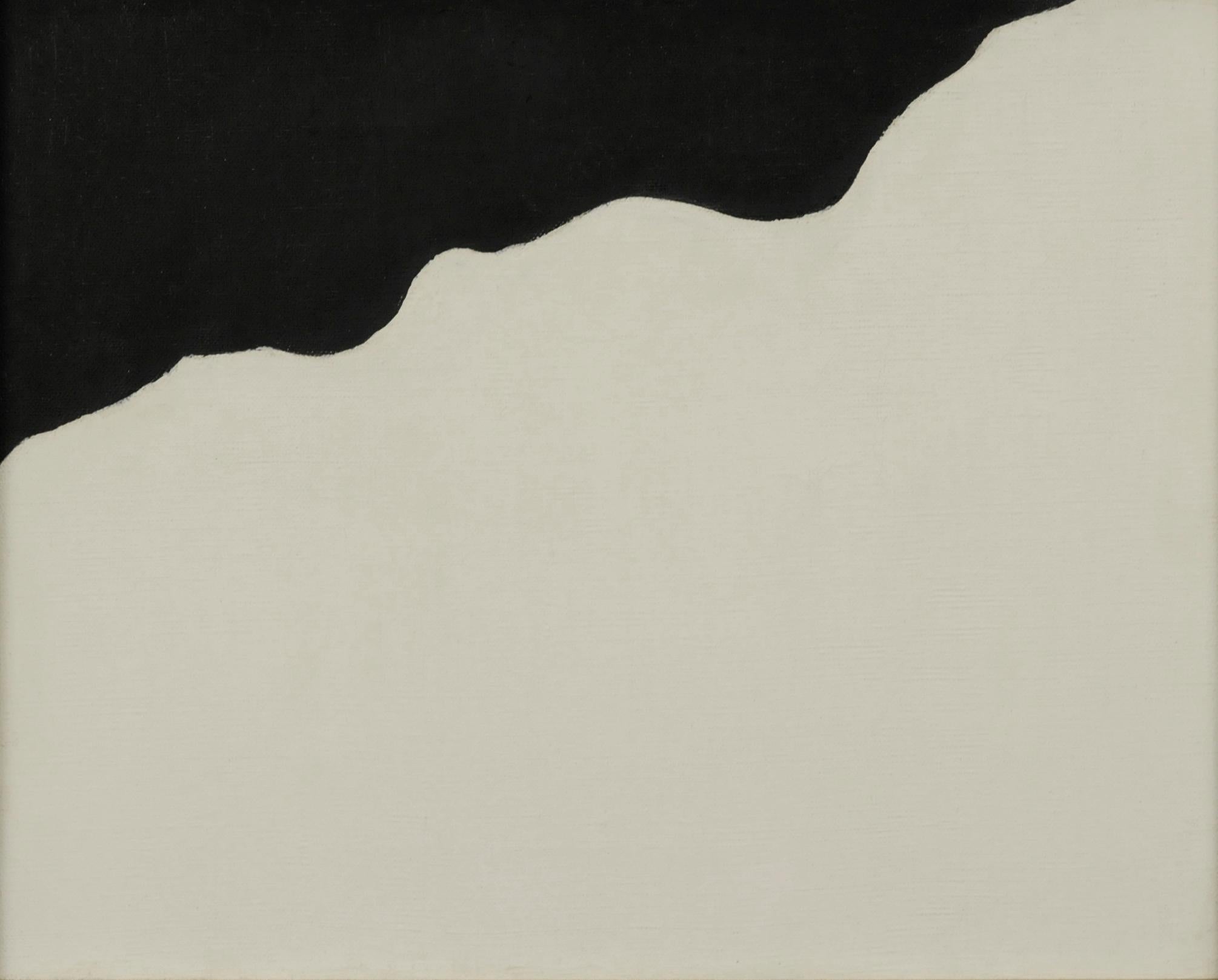 Ruth Kligman Abstract Painting – Ohne Titel (Abstraktiv in Schwarz und Weiß)