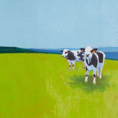 Cows in the Field, Original Painting