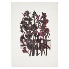 Ruth Leaf, Garden, Embosed Screenprint, Limited Edition Etching 21/35 Signed