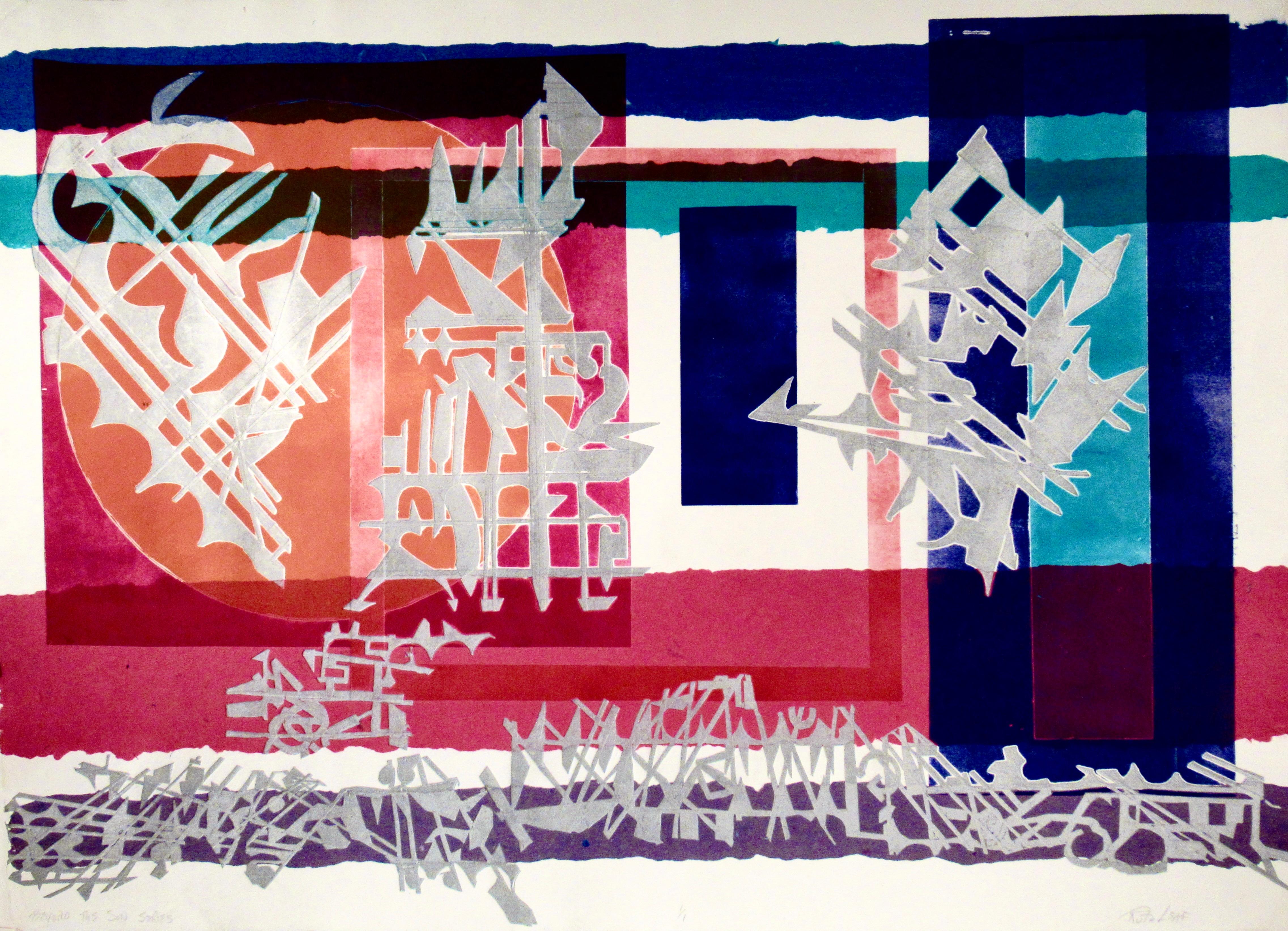 Ruth Leaf Abstract Print - Beyond the Sun Series