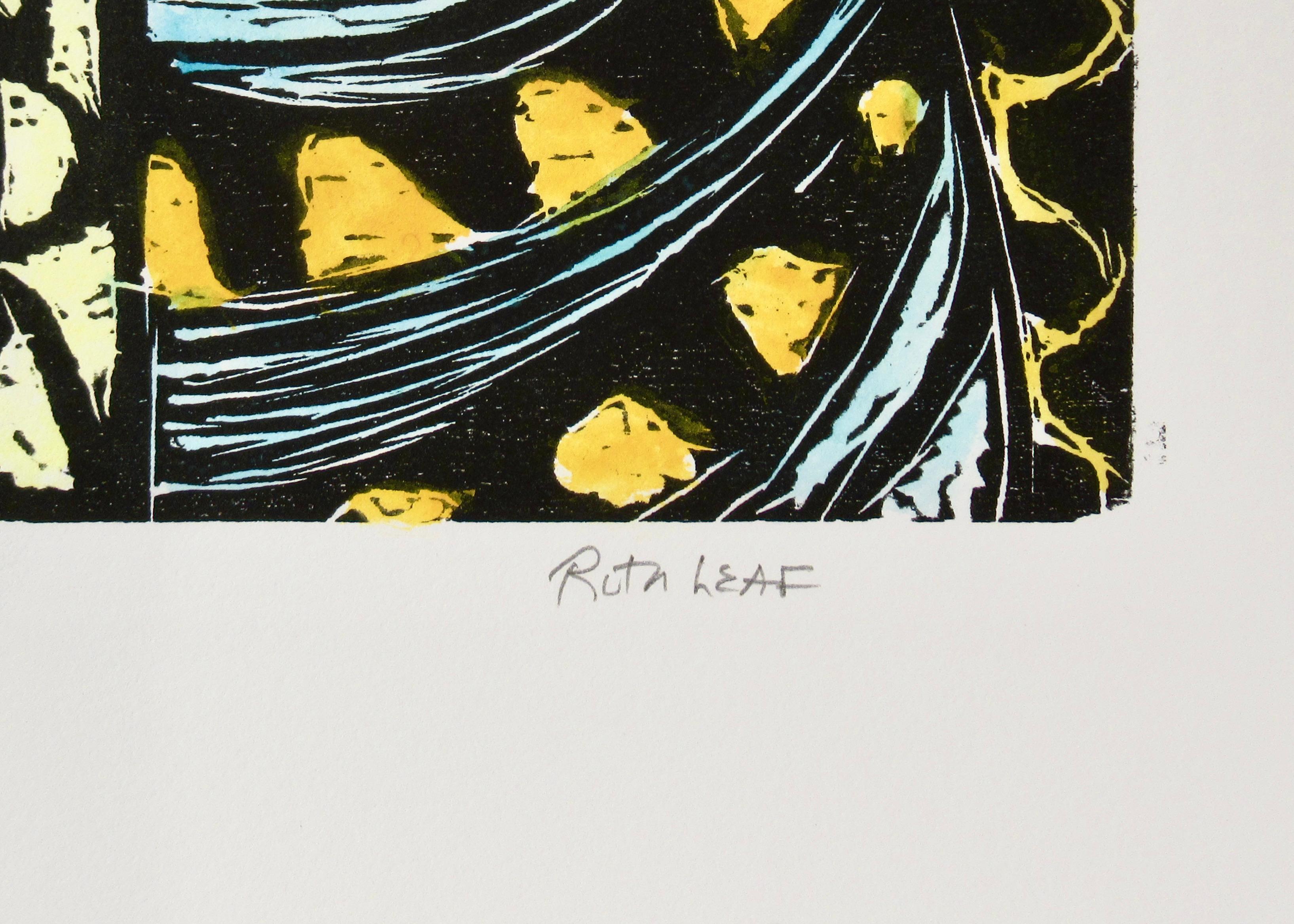 Karneval 2 (Beige), Abstract Print, von Ruth Leaf