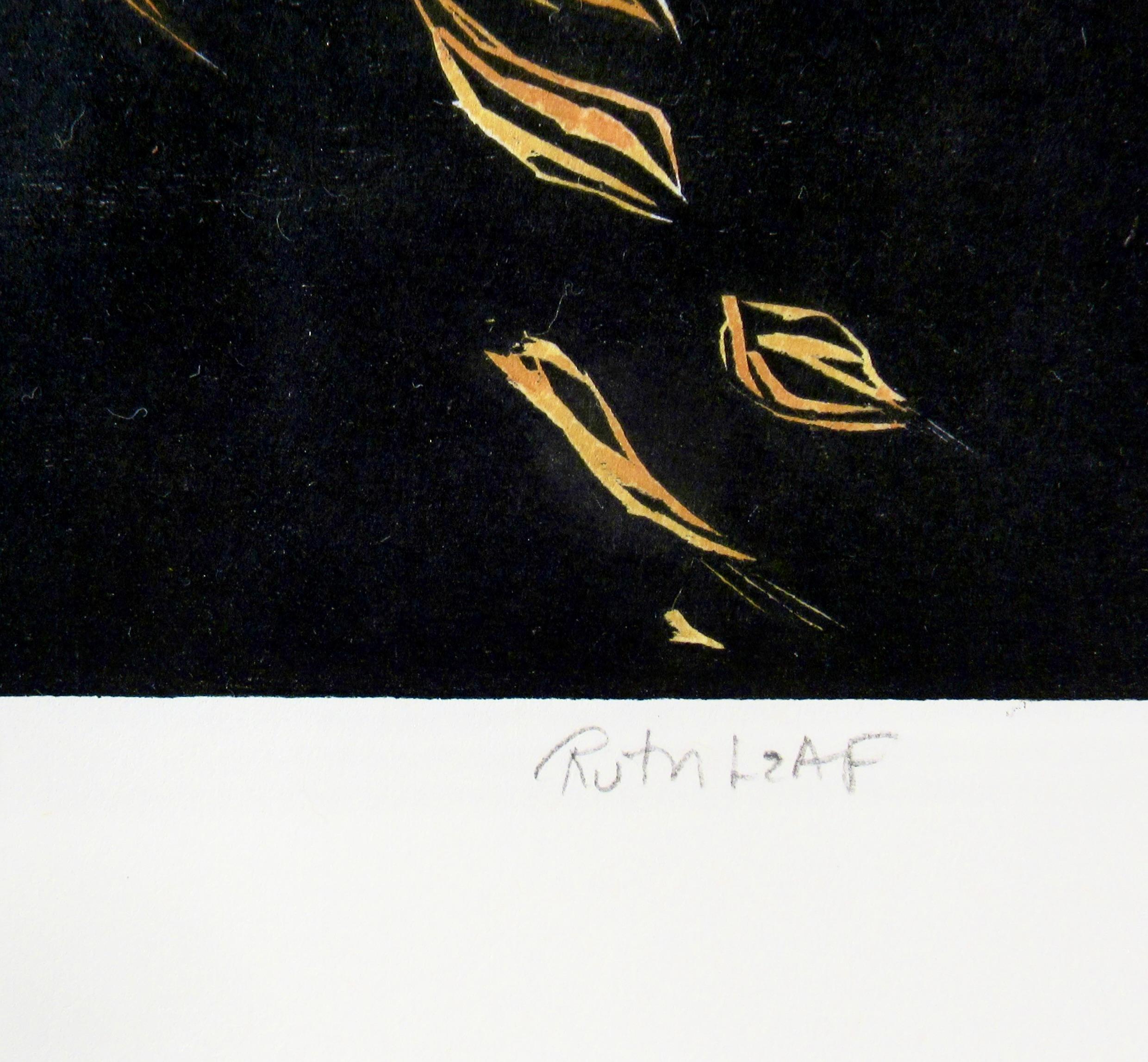 Kosmische Explosion (Grau), Abstract Print, von Ruth Leaf