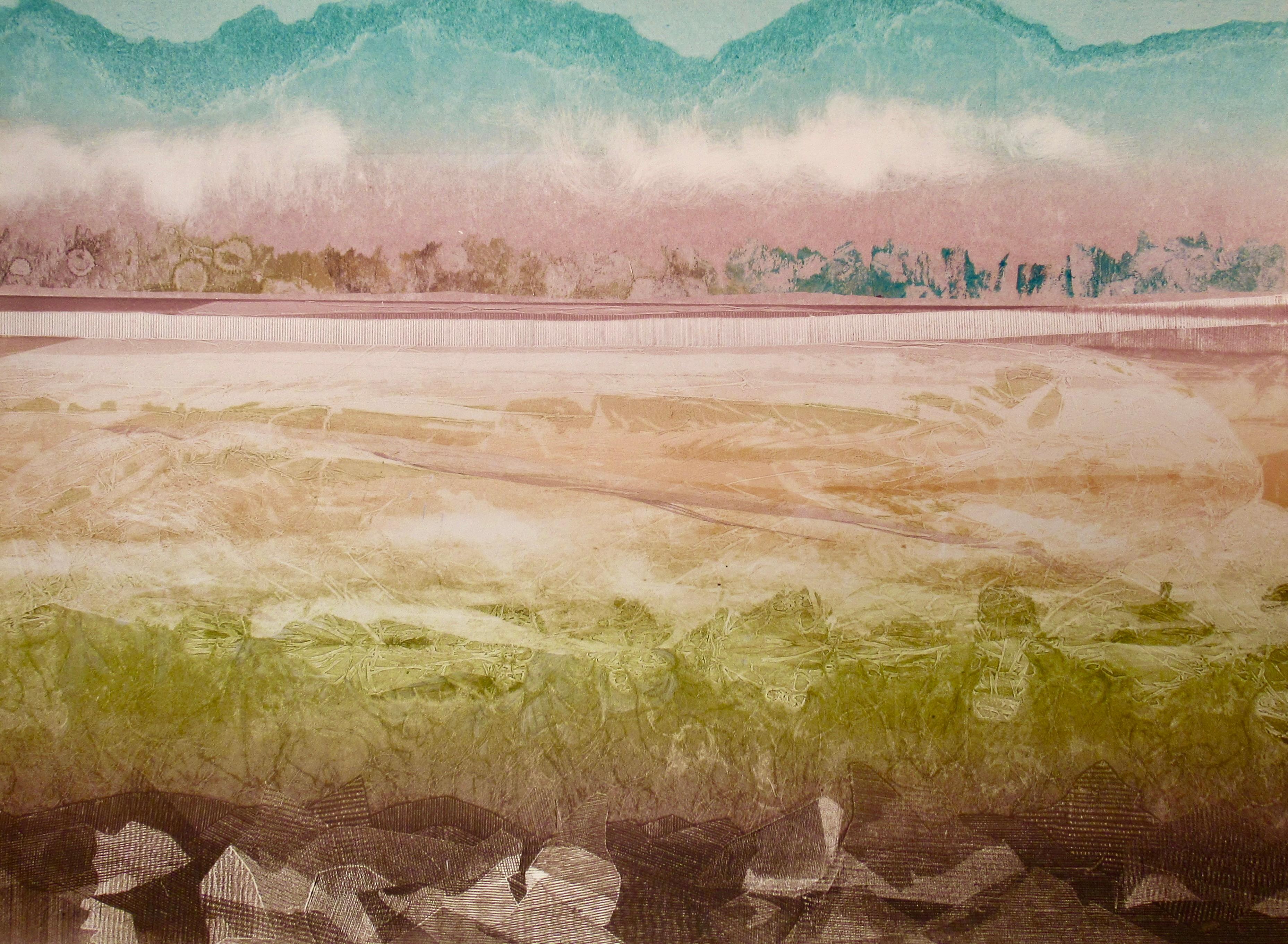 Landscape Print de Ruth Leaf - Paisaje con montañas