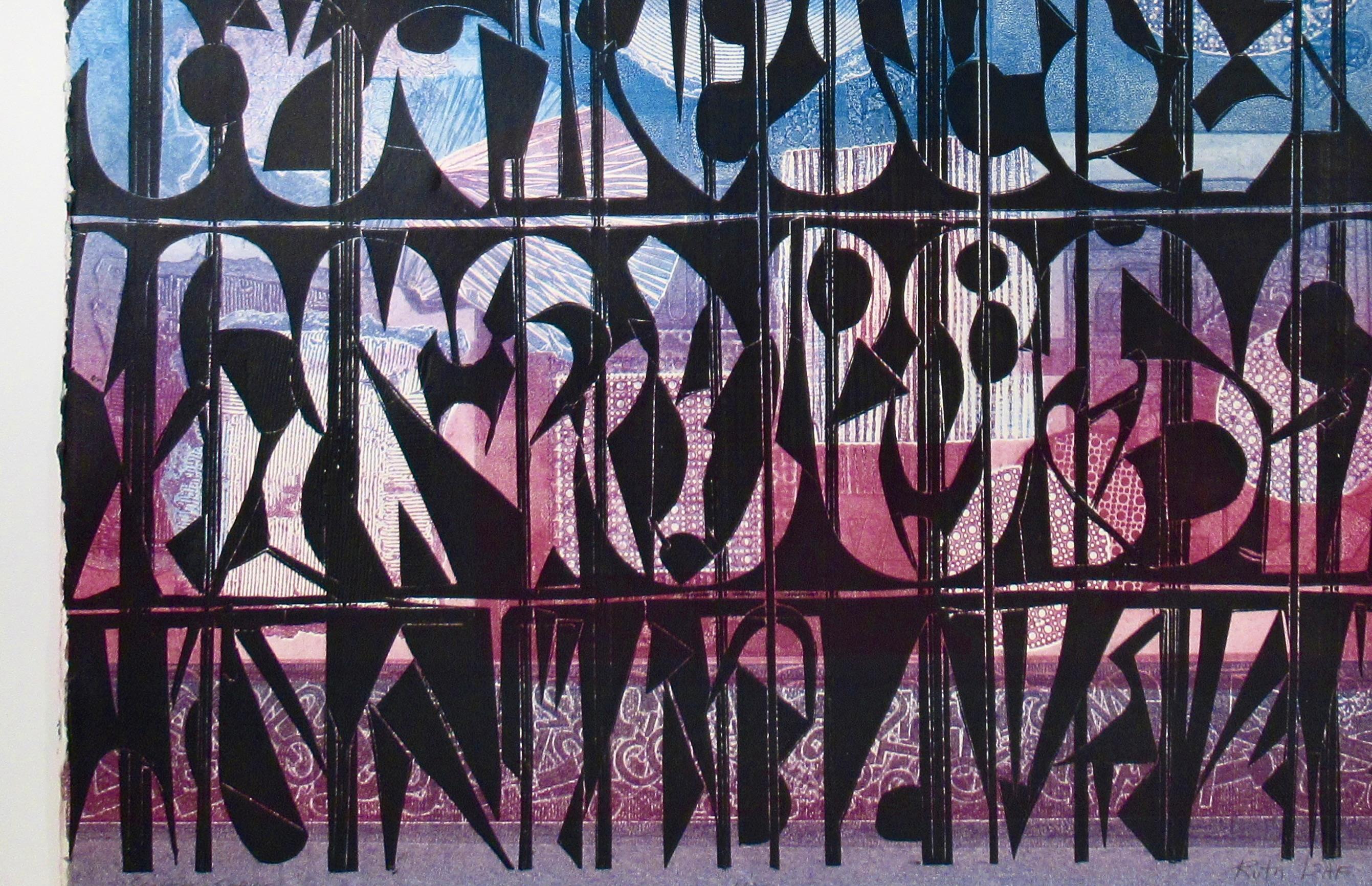 Geheimnisse Serie (Abstrakter Expressionismus), Print, von Ruth Leaf