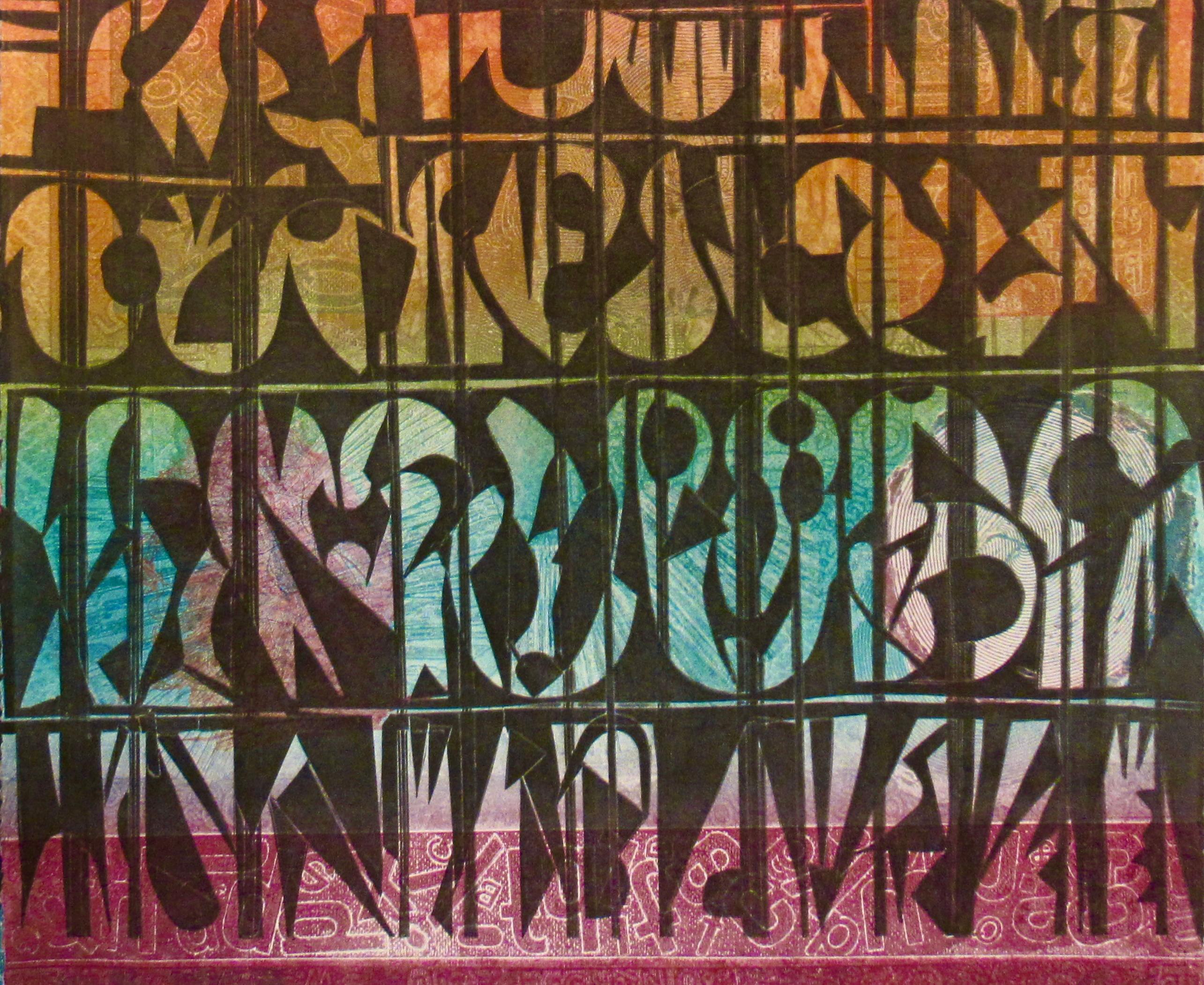 Secrets Series - Abstract Expressionist Print by Ruth Leaf