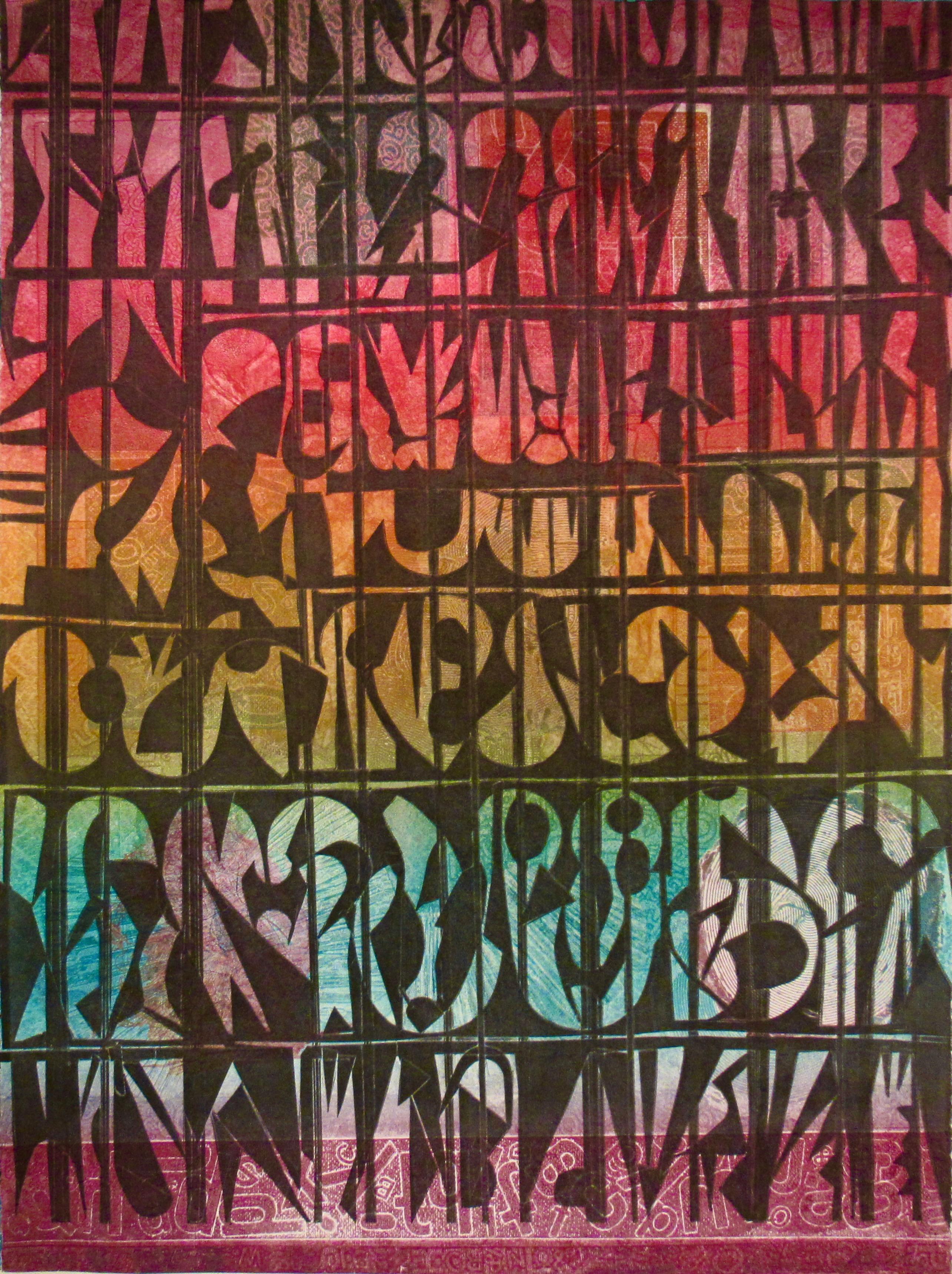 Ruth Leaf Abstract Print - Secrets Series