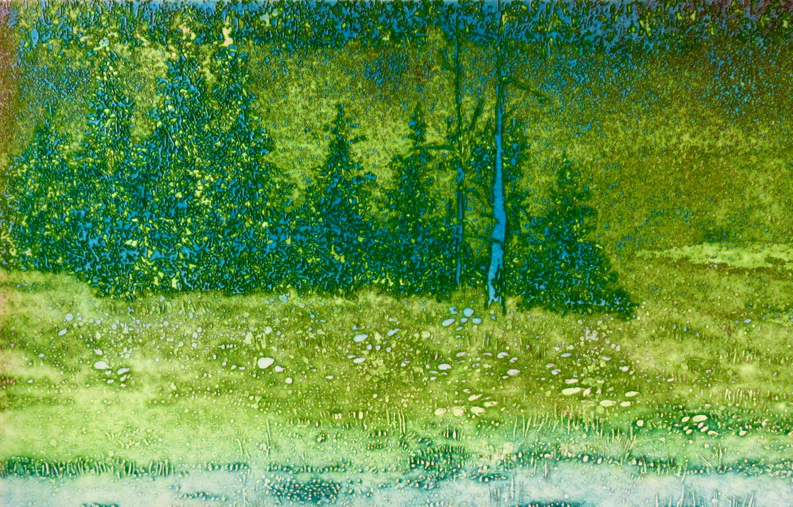 Sommerregen (Expressionismus), Print, von Ruth Leaf