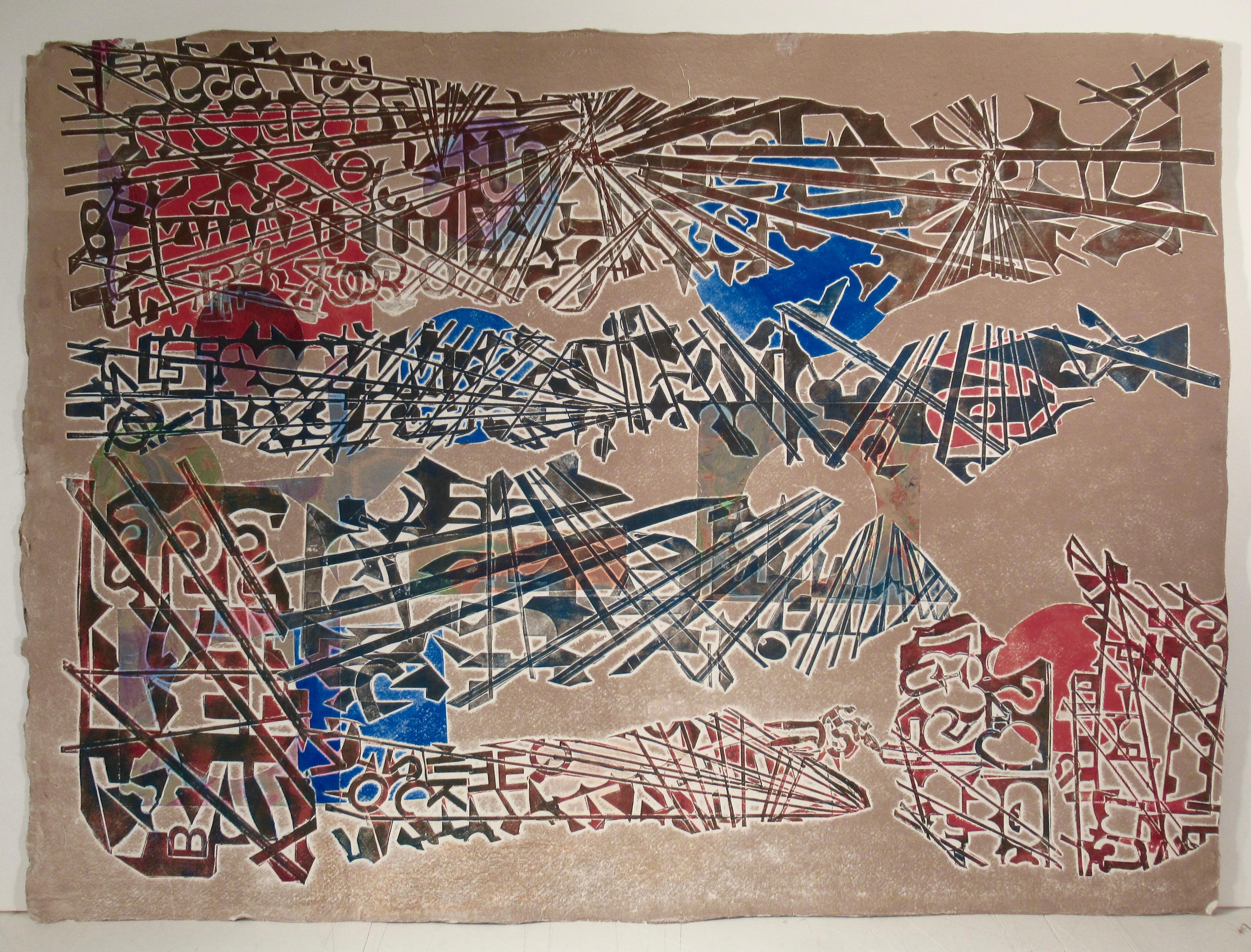 Ruth Leaf Abstract Print - Untitled