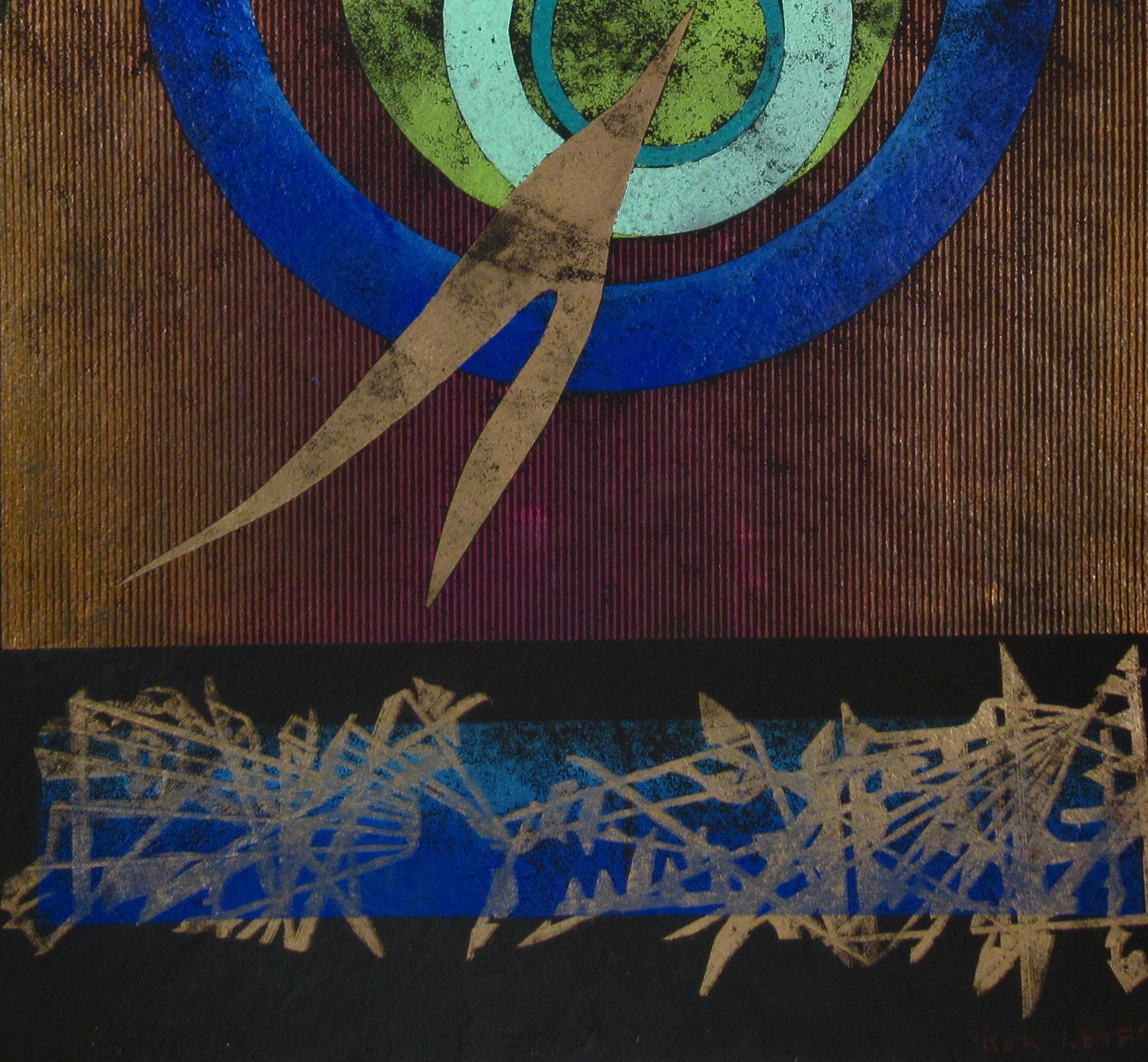 Untitled, Bird - Black Abstract Print by Ruth Leaf