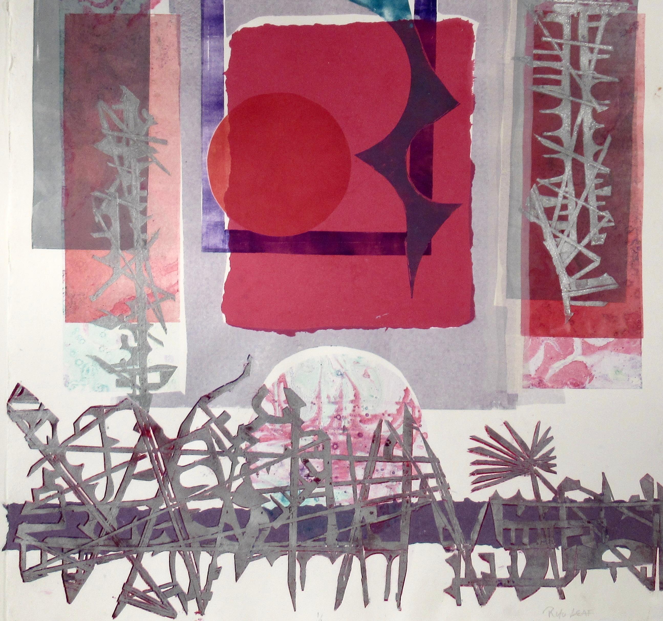 Untitled - Abstract Expressionist Print by Ruth Leaf