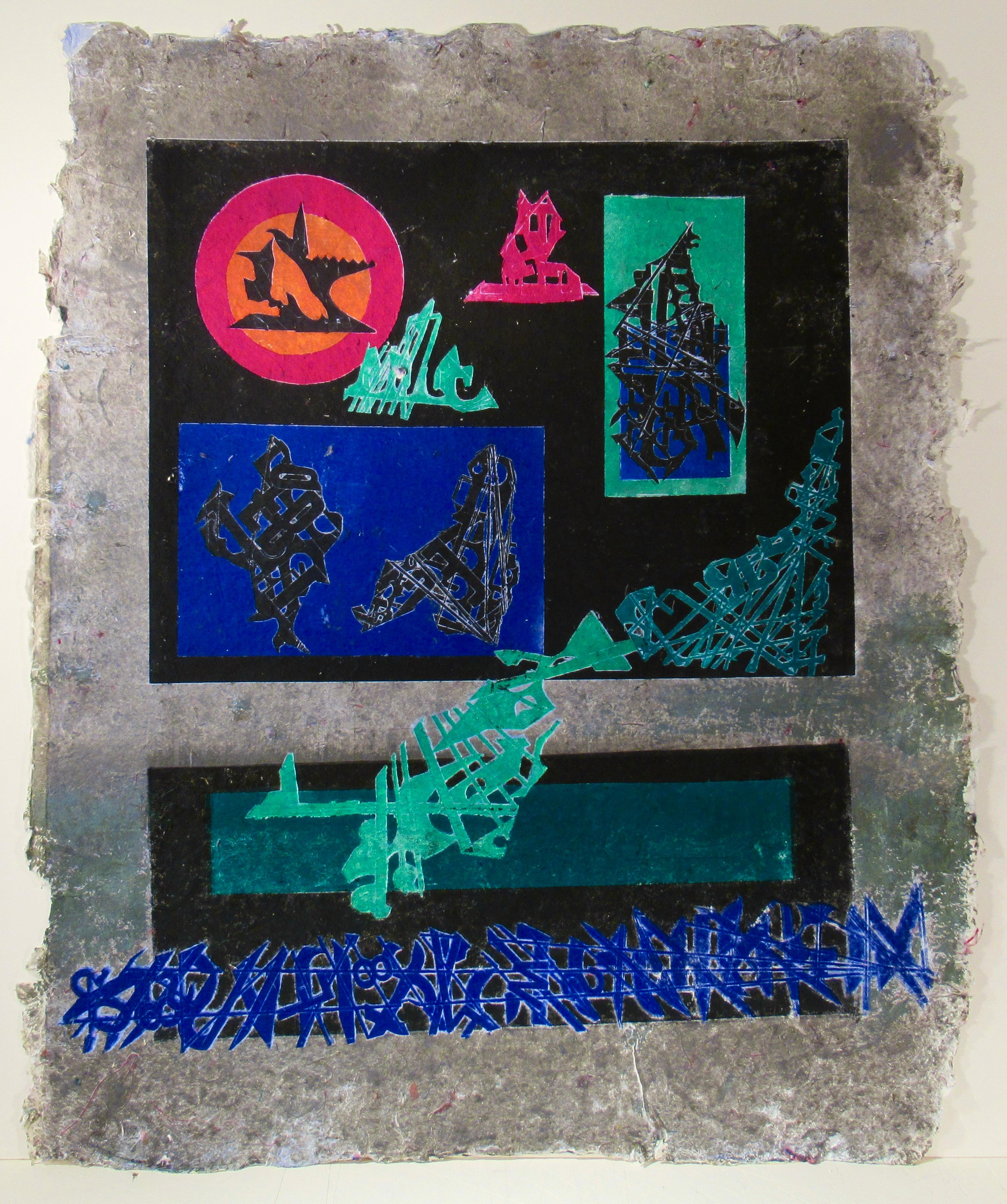 Ruth Leaf Abstract Print - Untitled