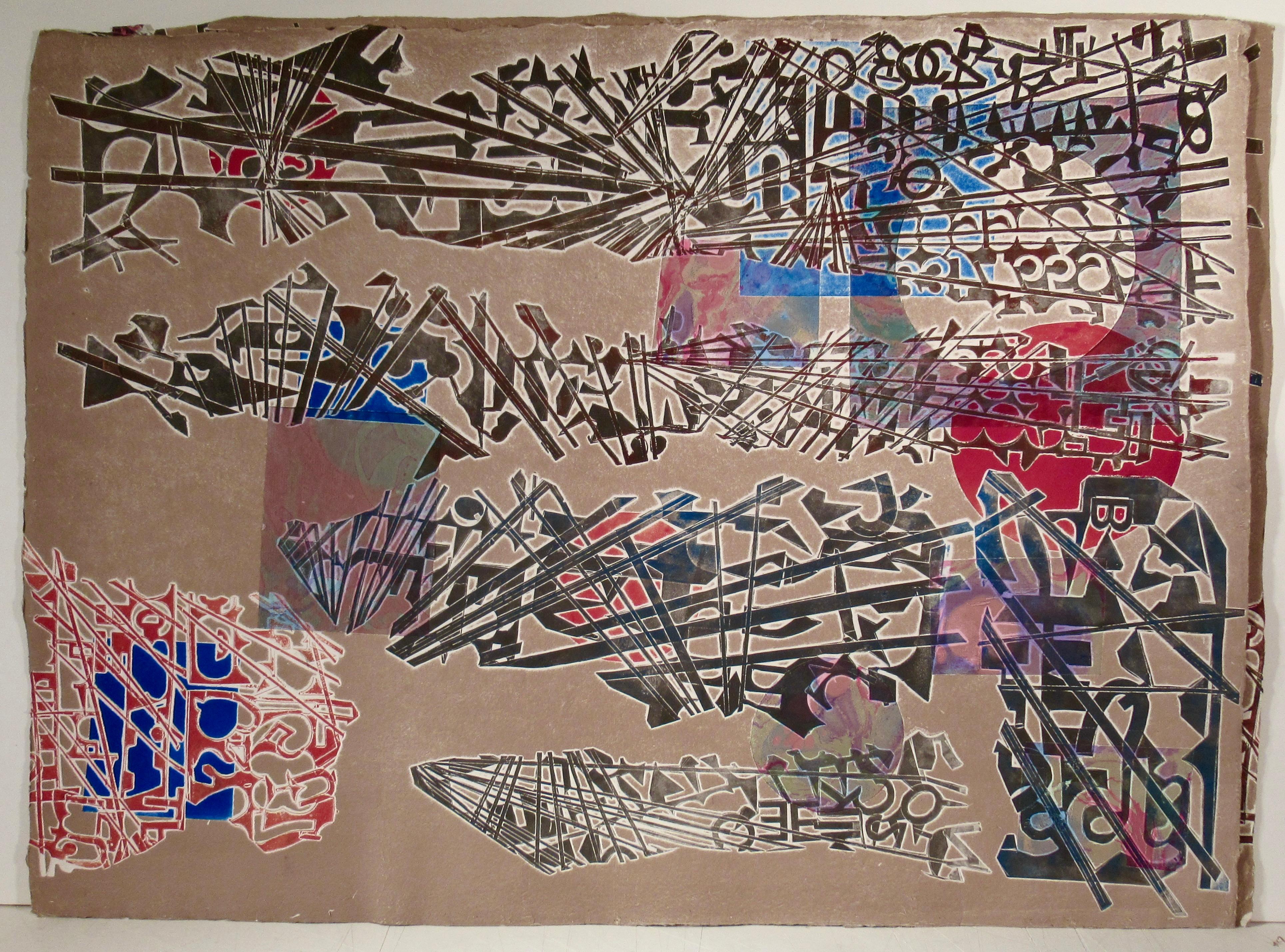 Ruth Leaf Abstract Print - Untitled