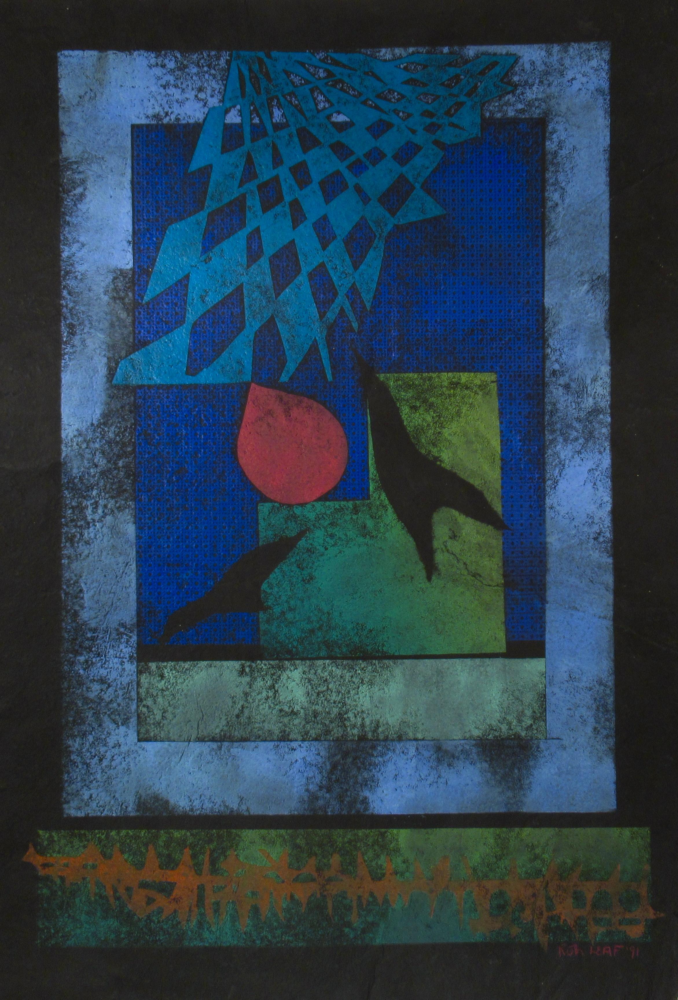 Untitled, Two Birds - Print by Ruth Leaf
