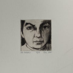 Ruth Leaf, Autorretrato, Grabado al aguafuerte, Edición limitada 12/25 Firmado