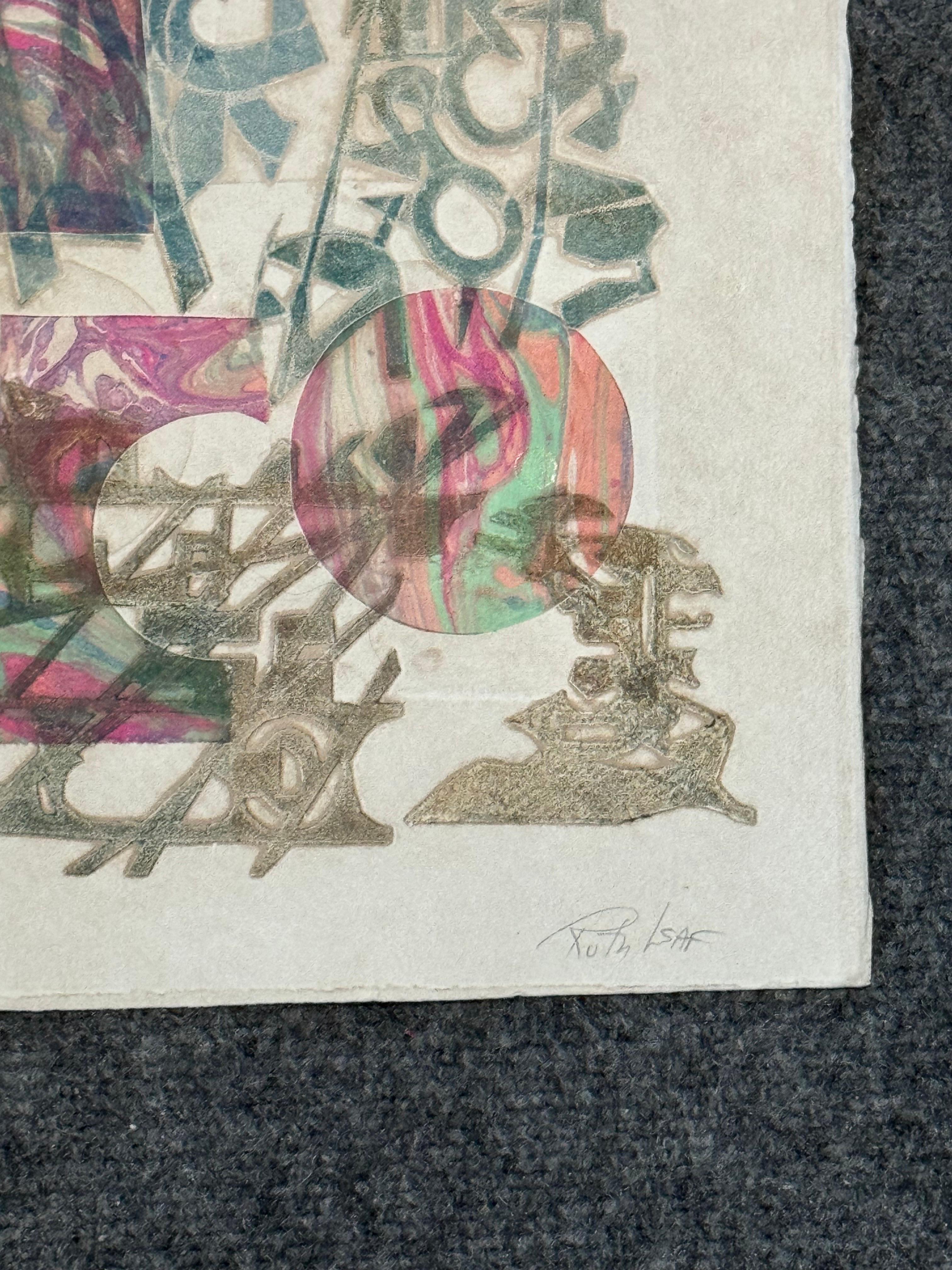 American Ruth Leaf Signed Woodblock Print 