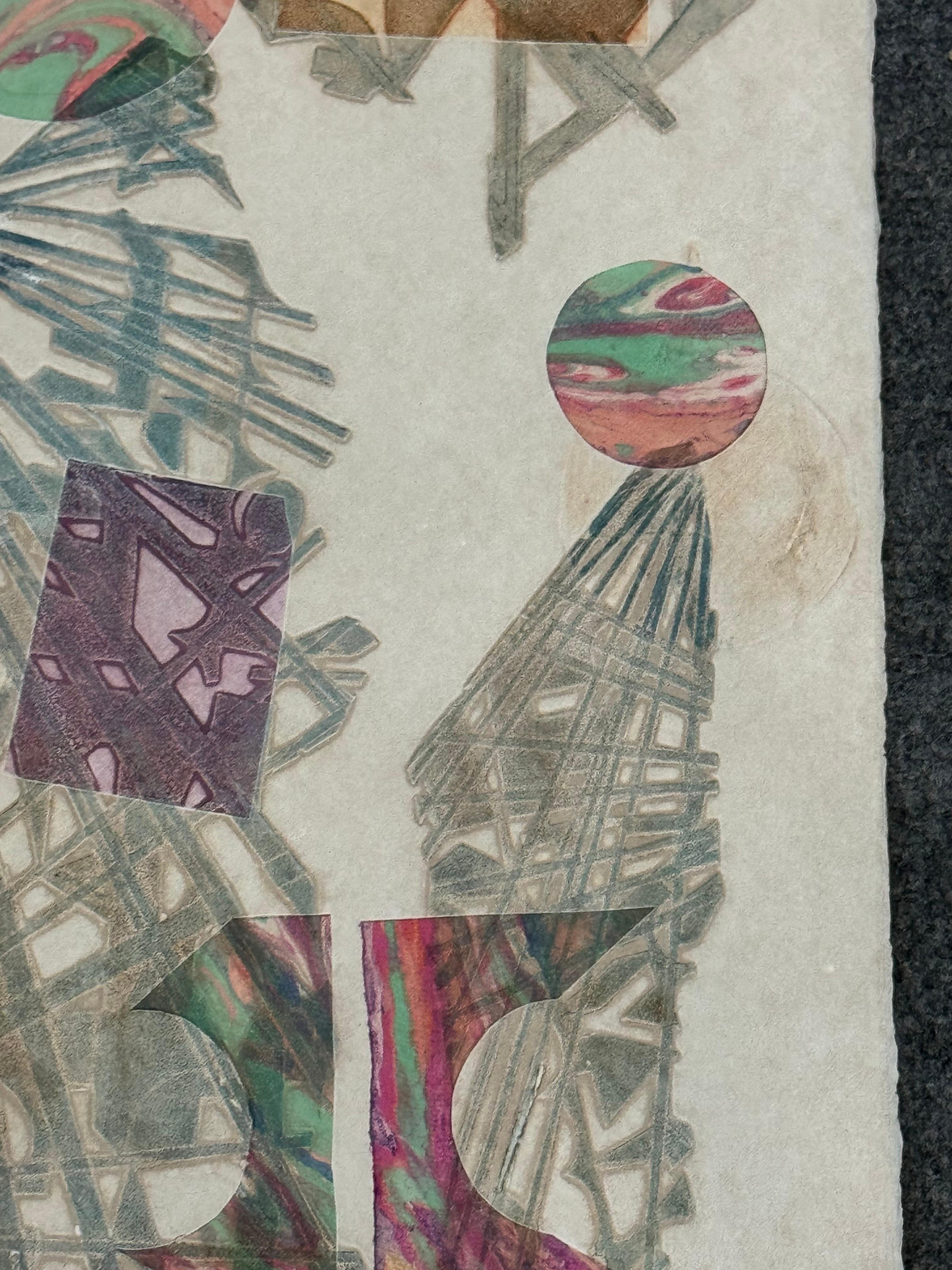 Paper Ruth Leaf Signed Woodblock Print 
