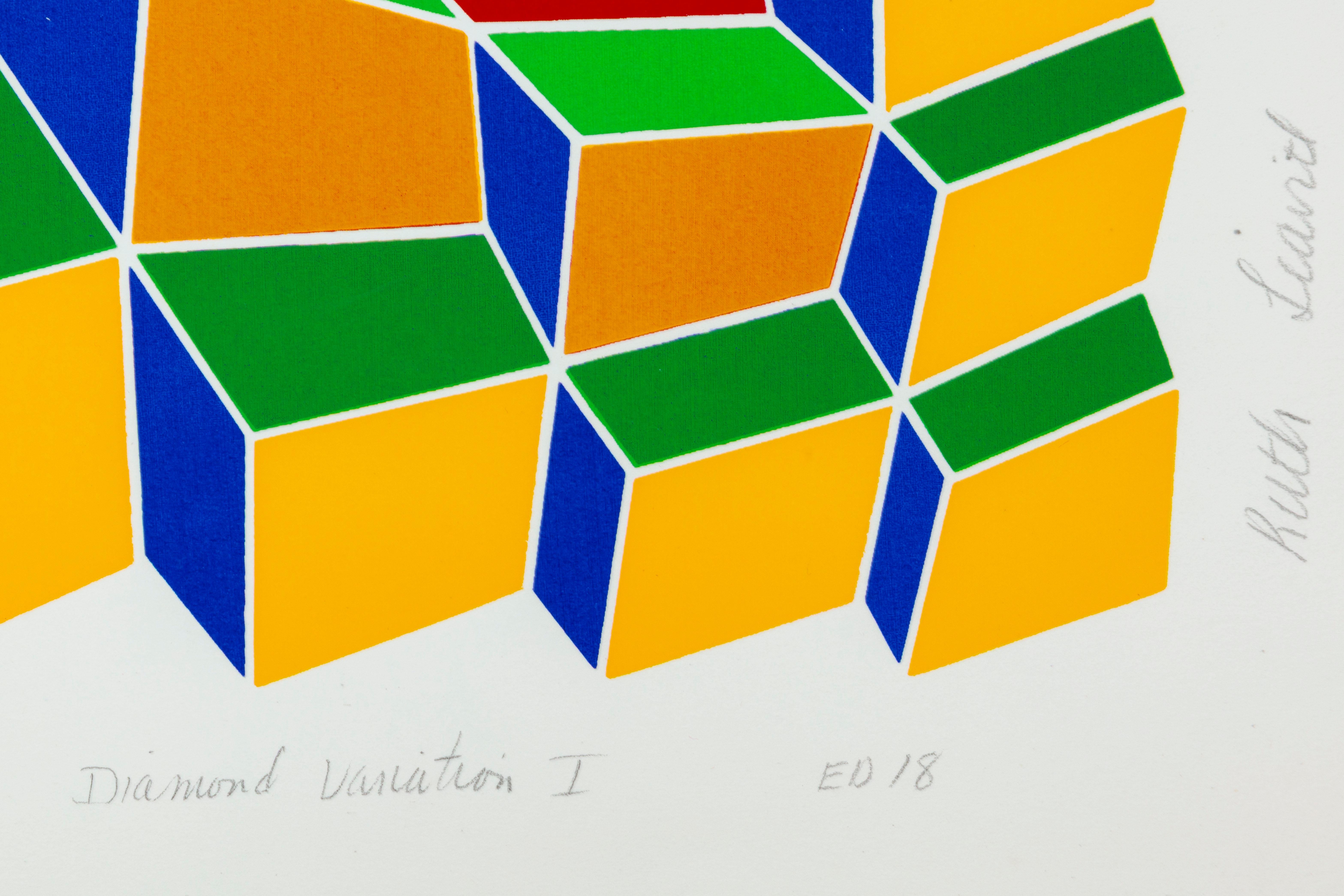 Diamond Variation I - Abstract Geometric Print by Ruth Leavitt