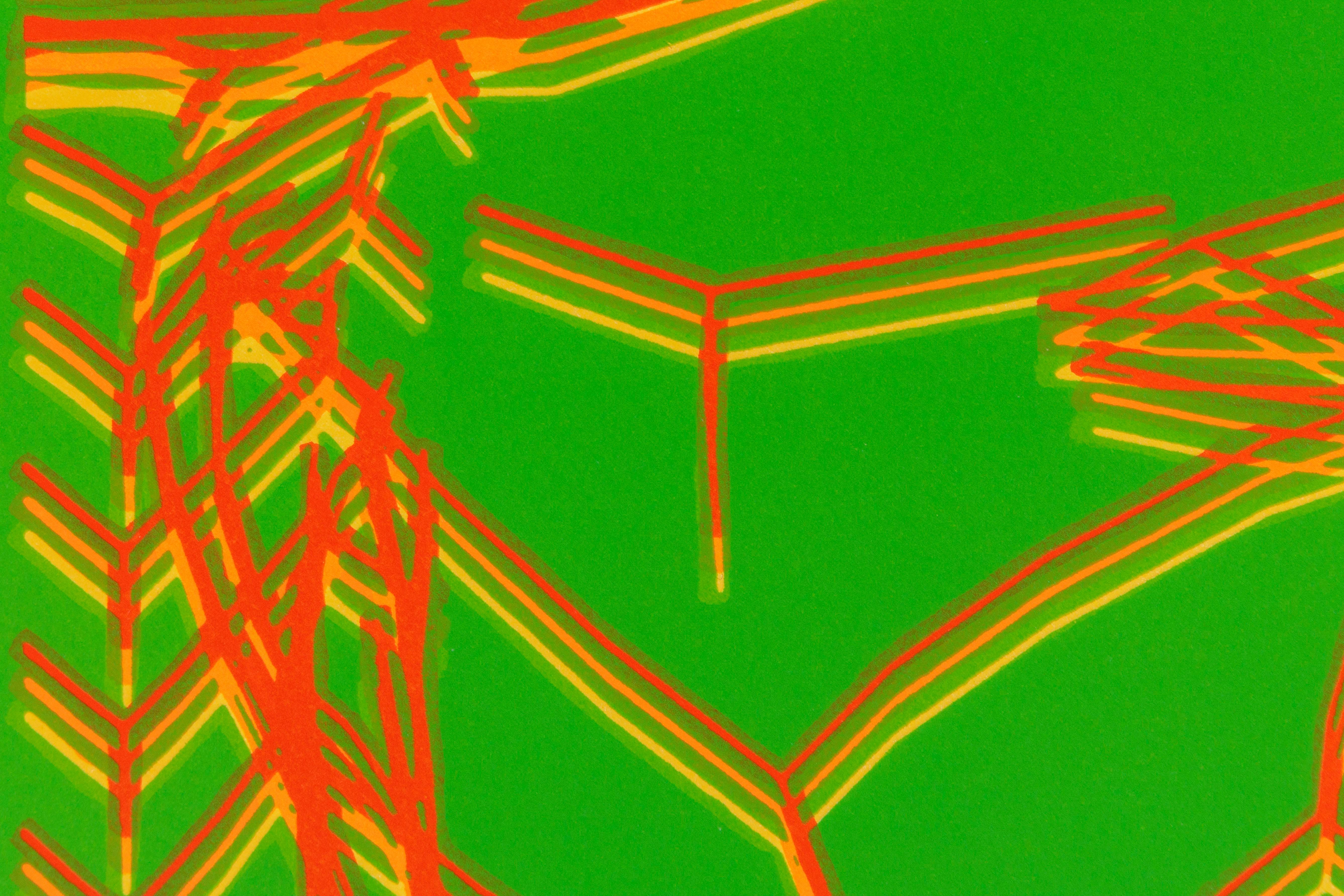 Variación en espiga VI - Print Geométrico abstracto de Ruth Leavitt