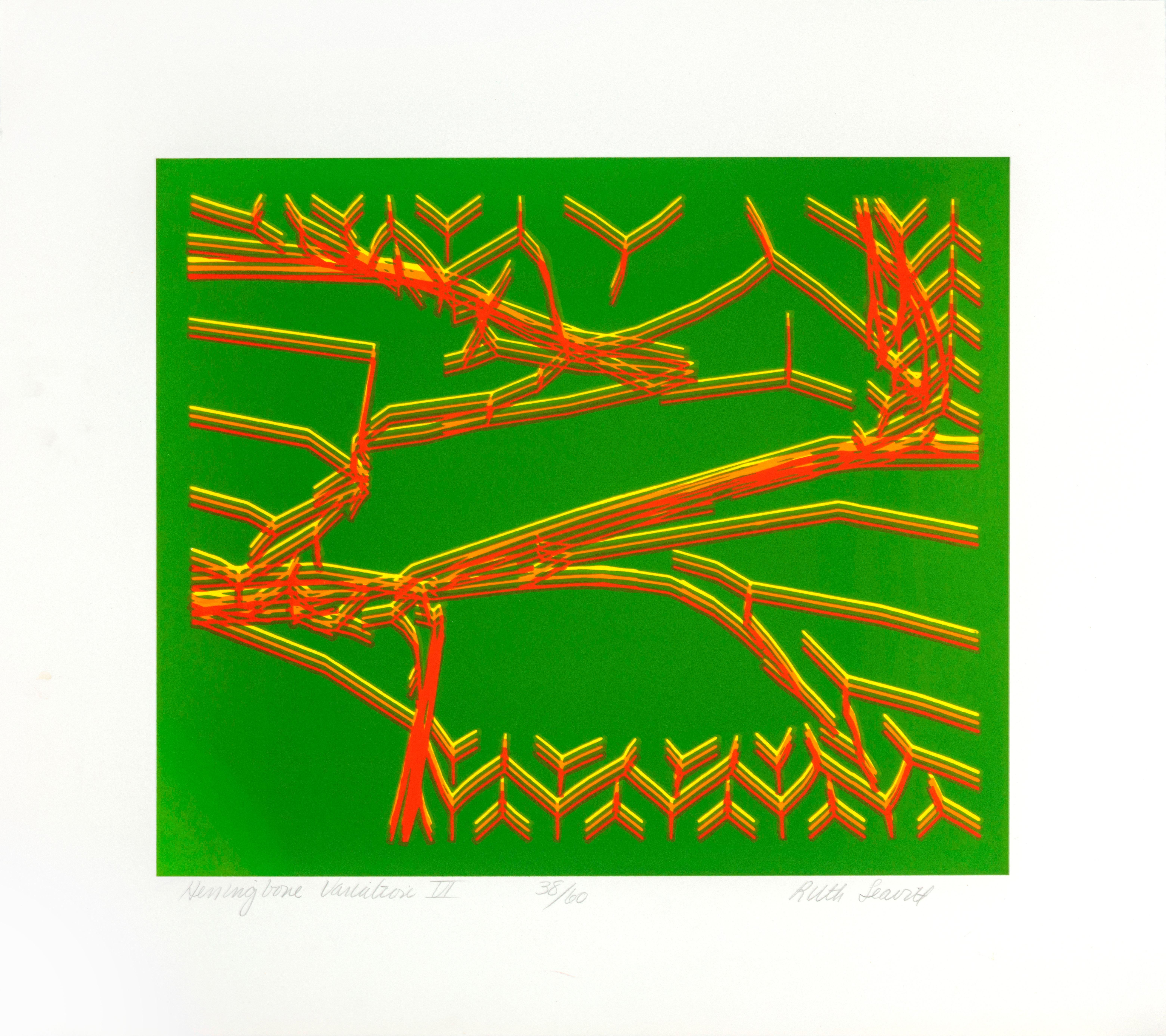 Abstract Print de Ruth Leavitt - Variación en espiga VI