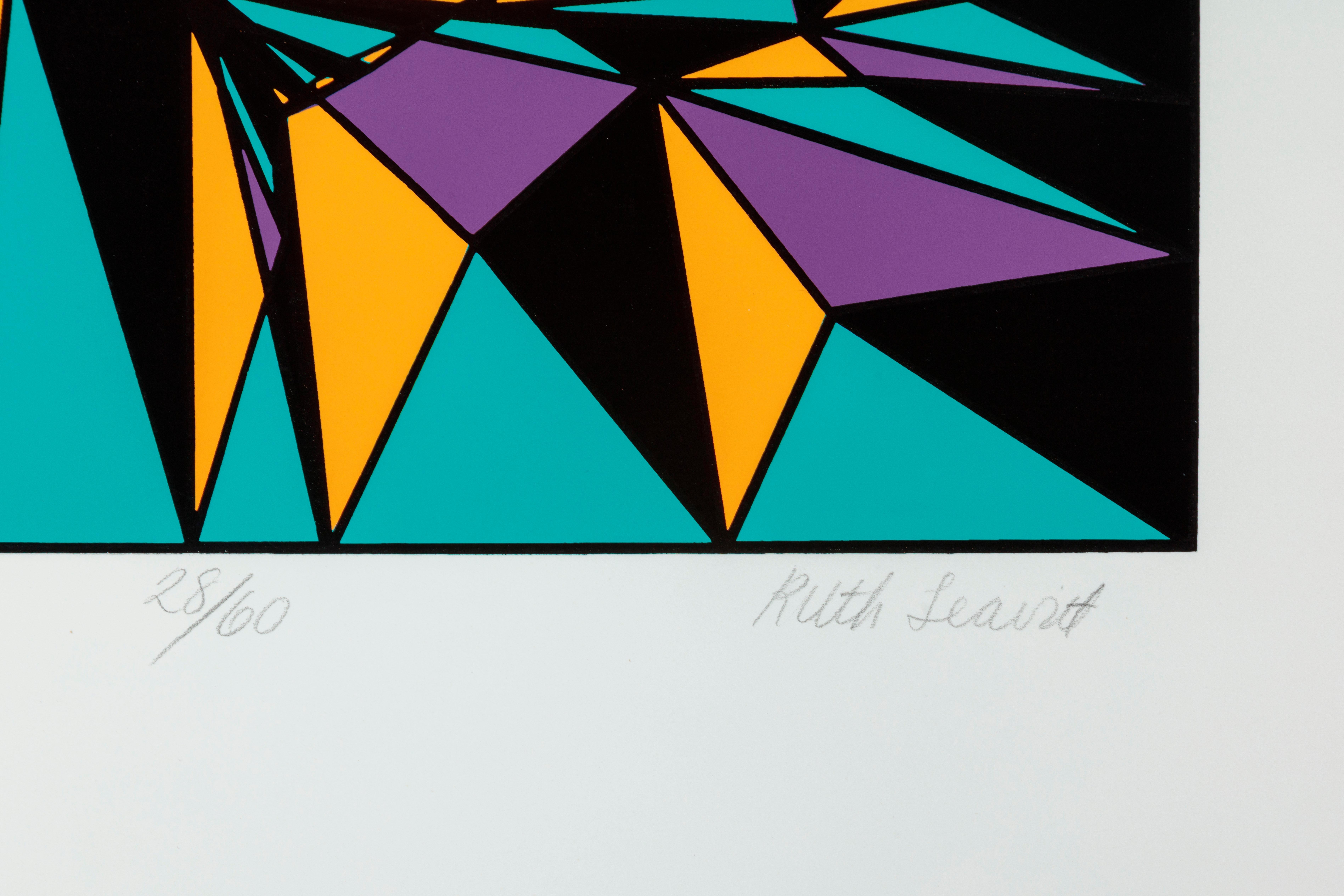 Prismatic Variation I - White Abstract Print by Ruth Leavitt