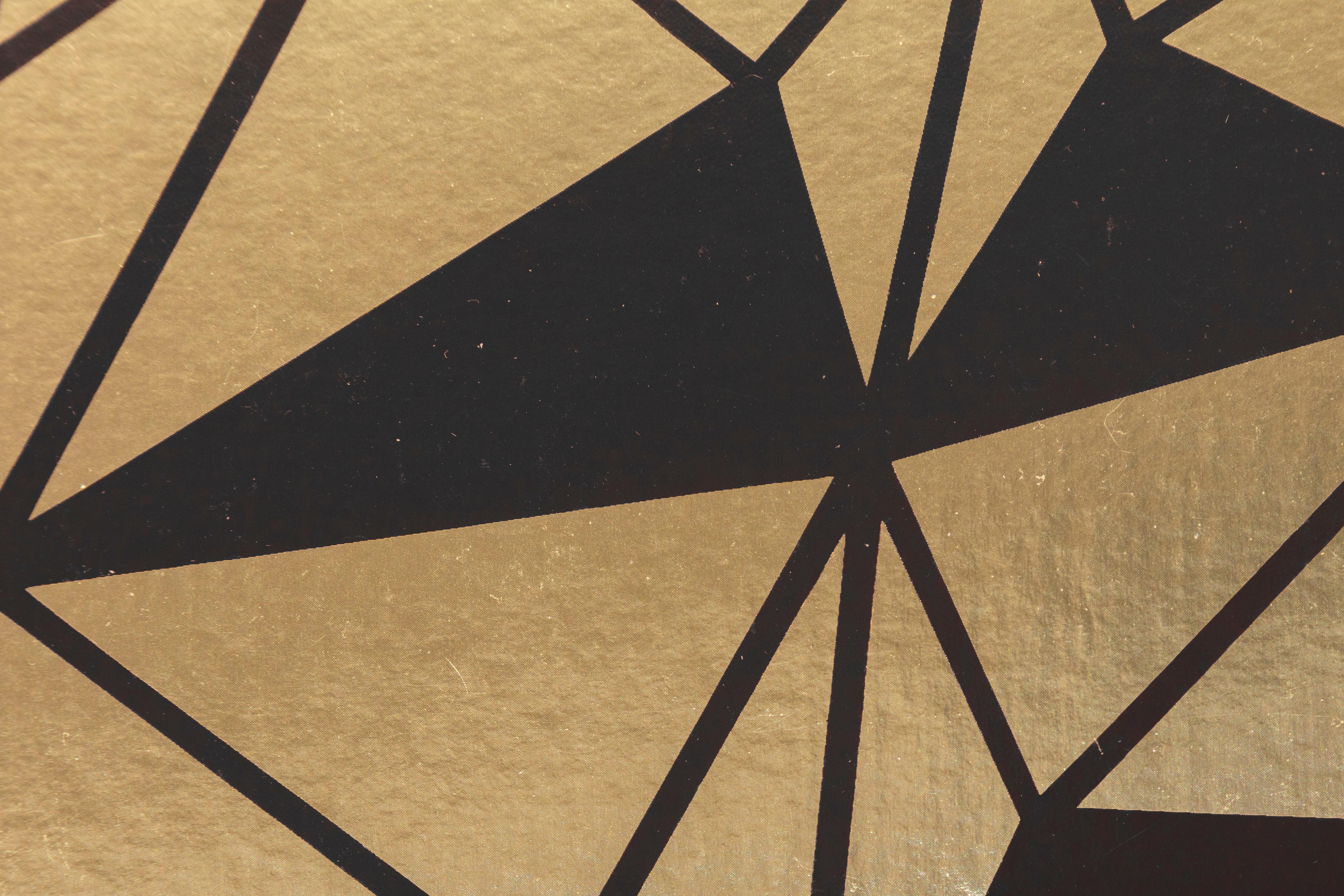 Prismatic Variation V/Gold - Brown Abstract Print by Ruth Leavitt
