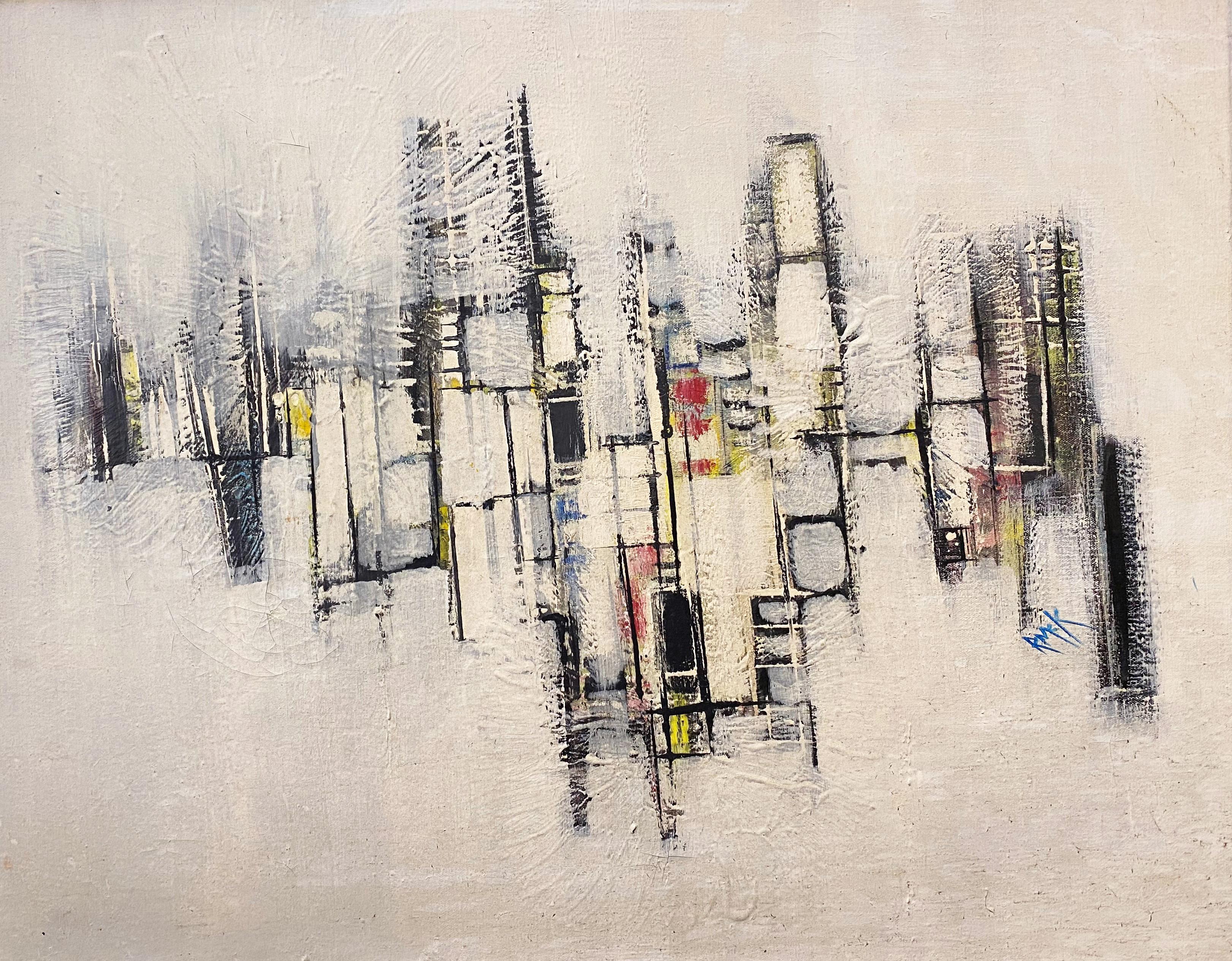 Brutalist Abstract - Painting by Ruth McKee
