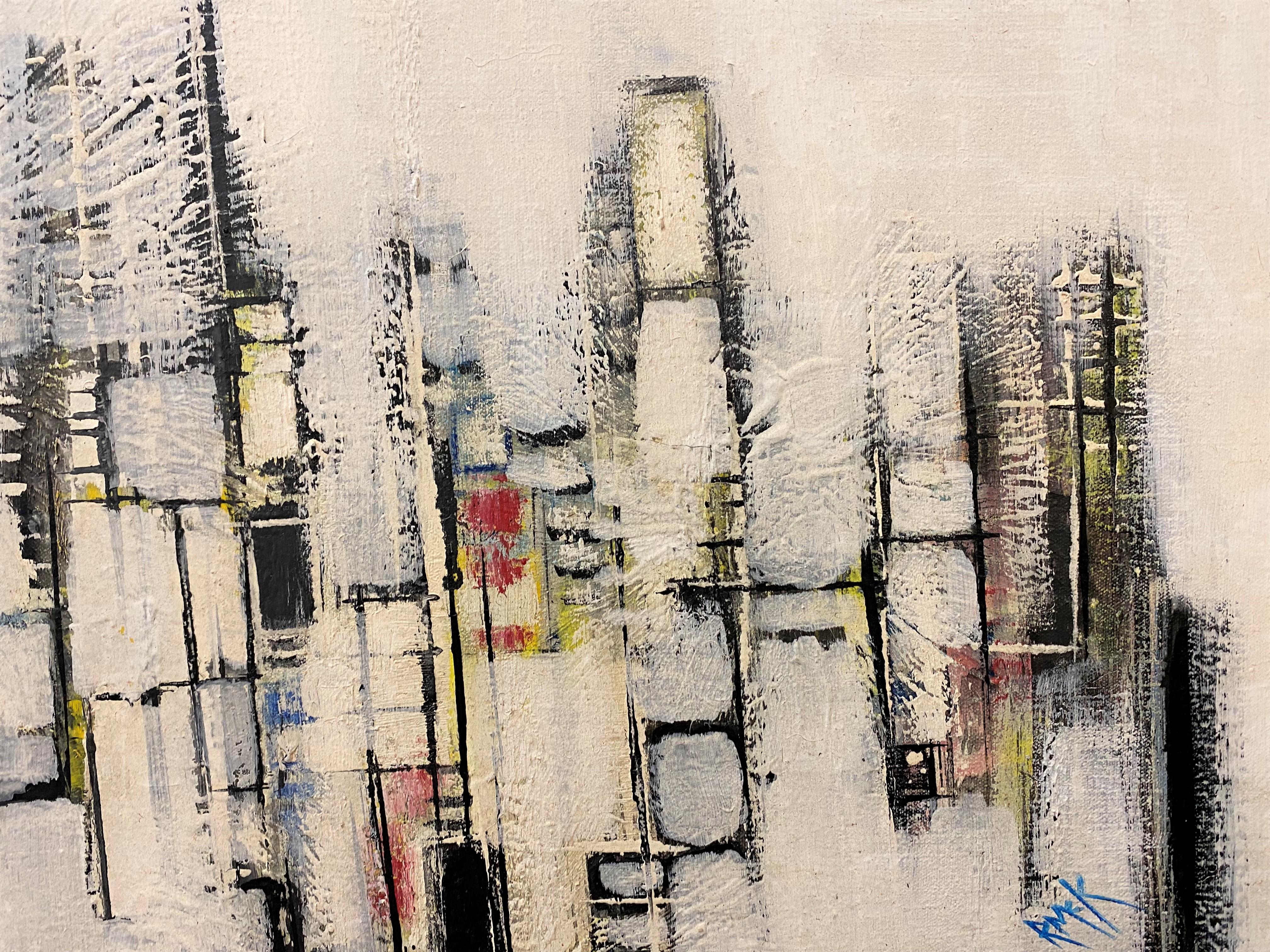 Astratto brutalista - Abstract Painting Beige di Ruth McKee