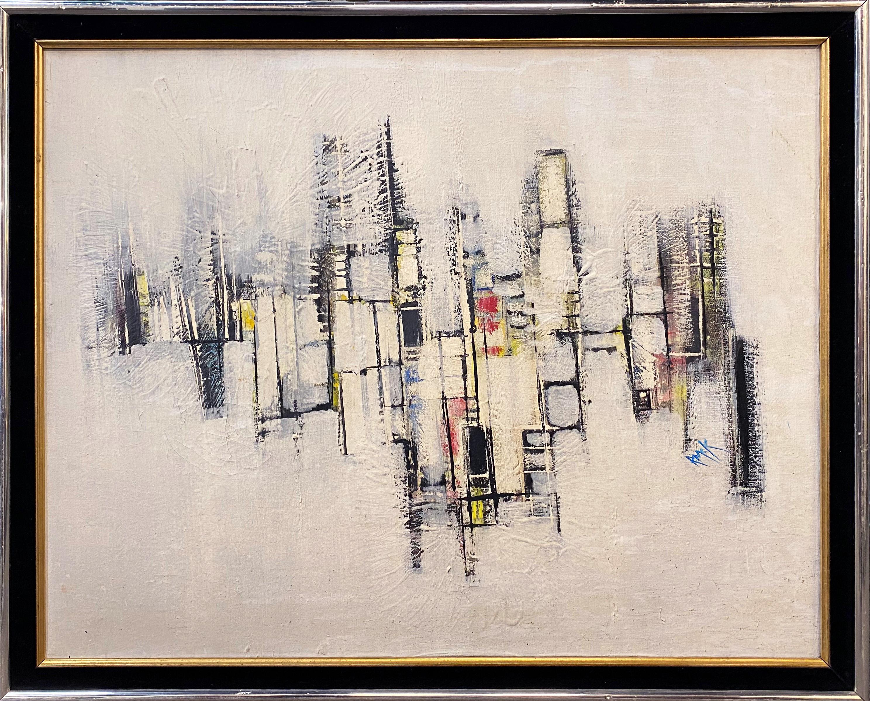 Ruth McKee Abstract Painting - Brutalist Abstract