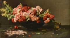 ‘Summer Blooms’ , A Still Life of Flowers on a Ledge 