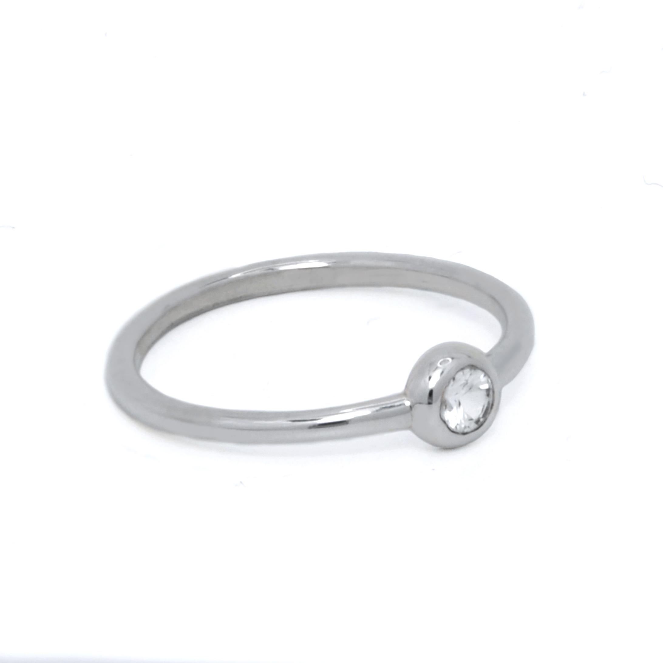 For Sale:  Ruth Nyc Ane Ring, Solitaire Diamond Ring in 14k White Gold 2