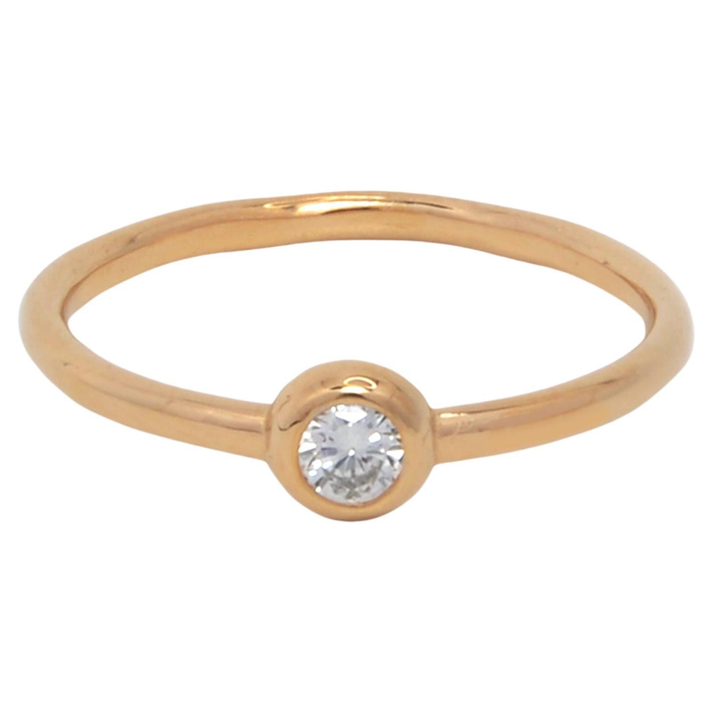For Sale:  Ruth Nyc Ane Ring, Solitaire Diamond Ring in 14k Yellow Gold