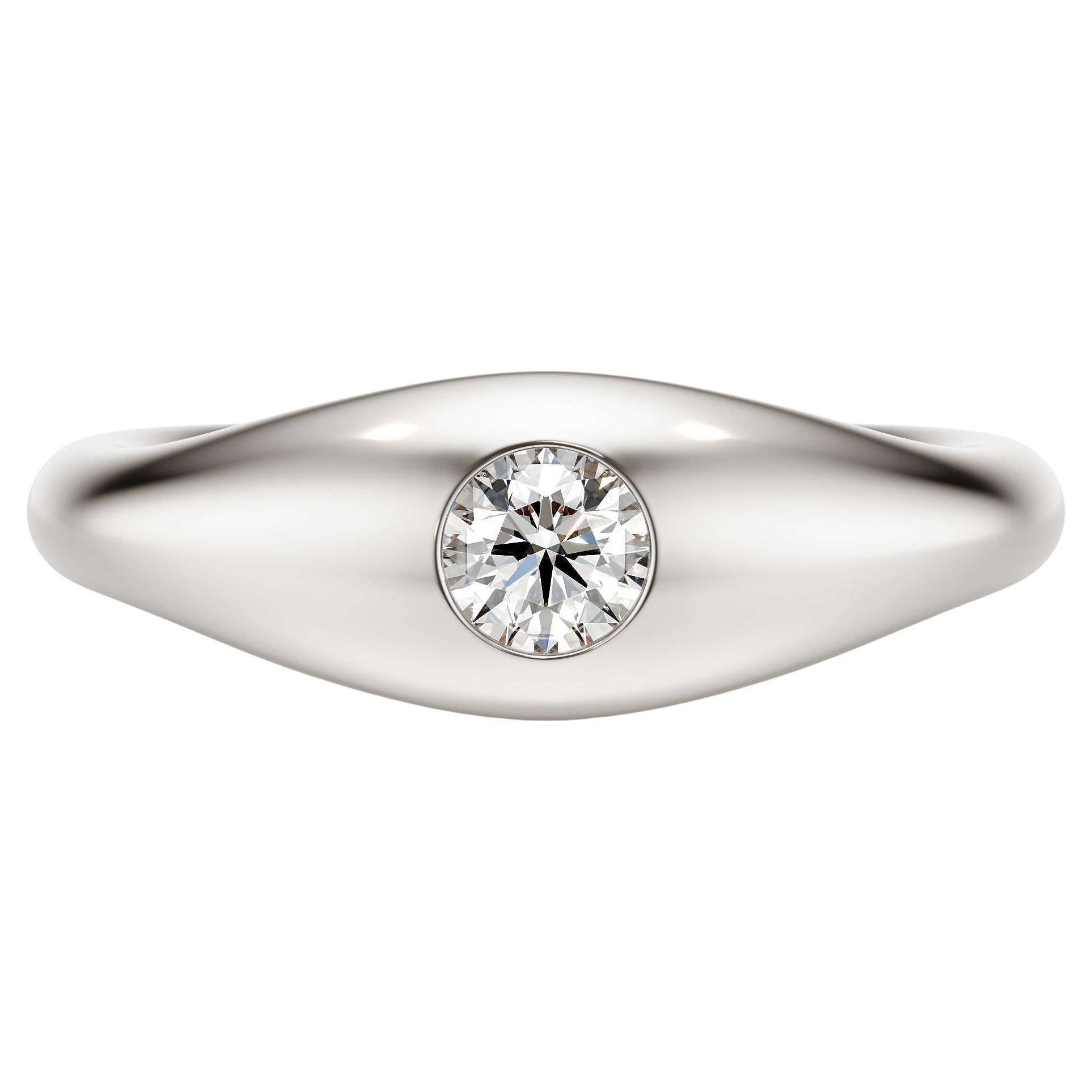Ruth Nyc Lun Ring, 14k White Gold and Diamond