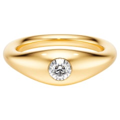 Ruth Nyc Lun Ring, or jaune 14 carats et diamants