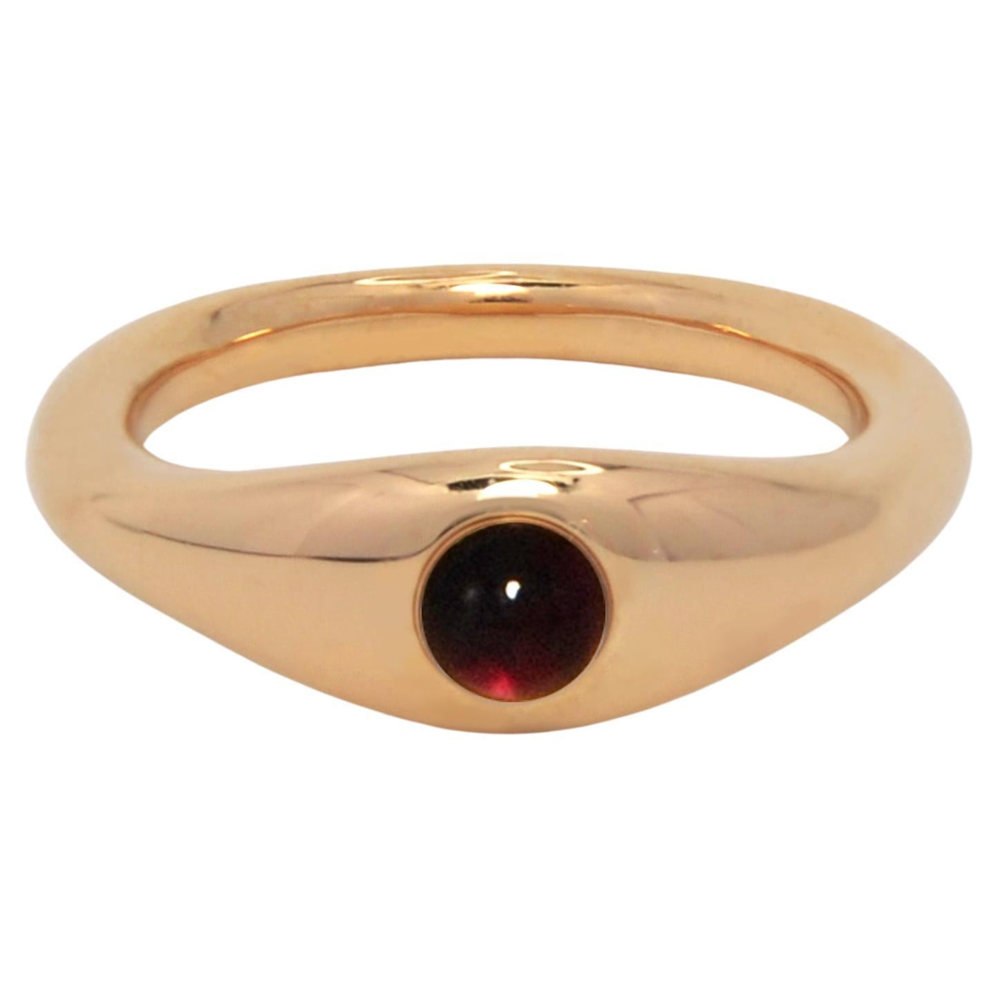 For Sale:  Ruth Nyc Lun Ring, 14k Yellow Gold and Garnet Ring