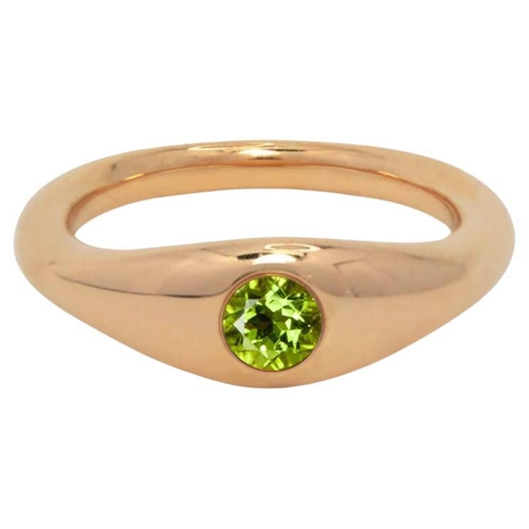 For Sale:  Ruth Nyc Lun Ring, 14k Yellow Gold and Peridot
