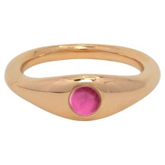 Ruth Nyc, bague Lun en or jaune 14 carats et tourmaline rose