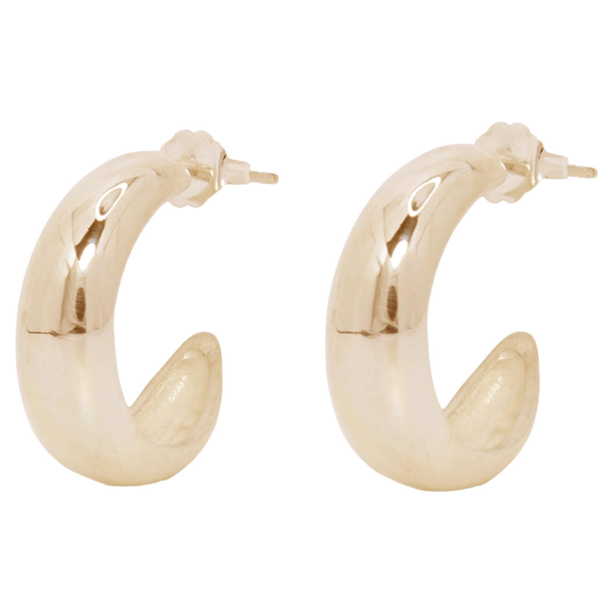 Ruth Nyc, Proto Hoop Earrings in 14k Yellow Gold For Sale