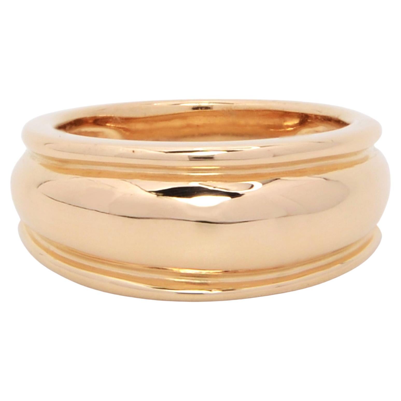 For Sale:  Shield Ring 14k Yellow Gold, Minimalist Dome Ring