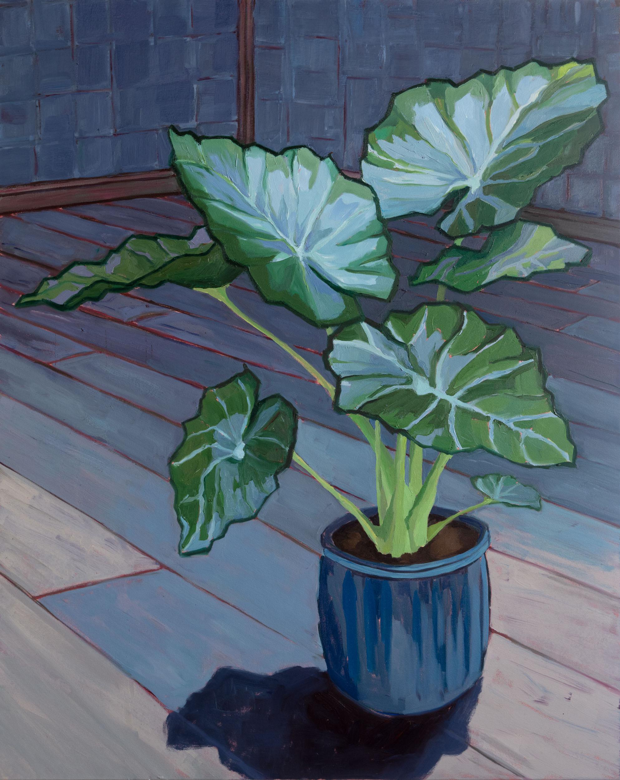 Alocasia Mood - Painting by Ruth Owens