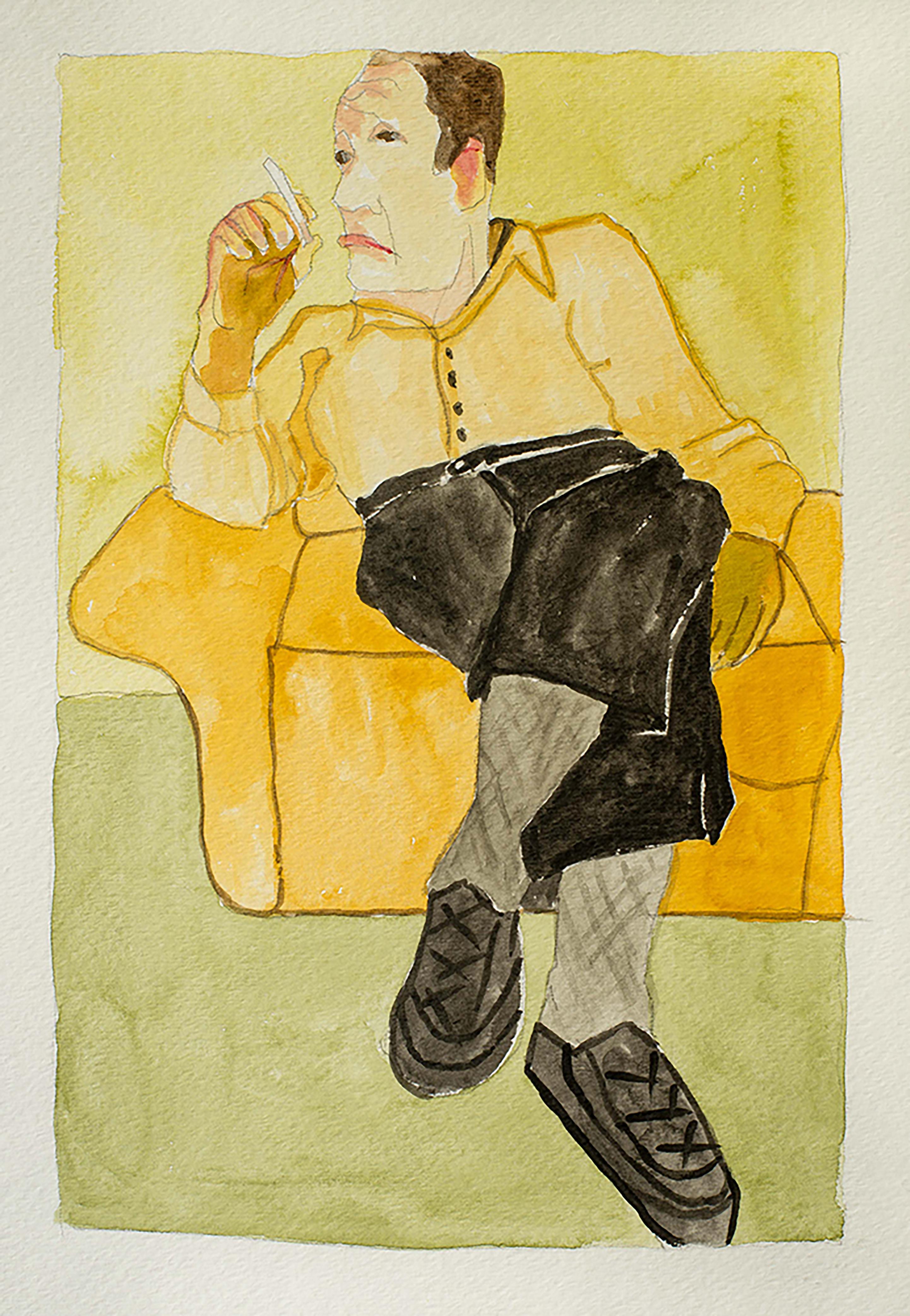 Ruth Owens Portrait Painting - Ostracizer, Onkel Heini (study)