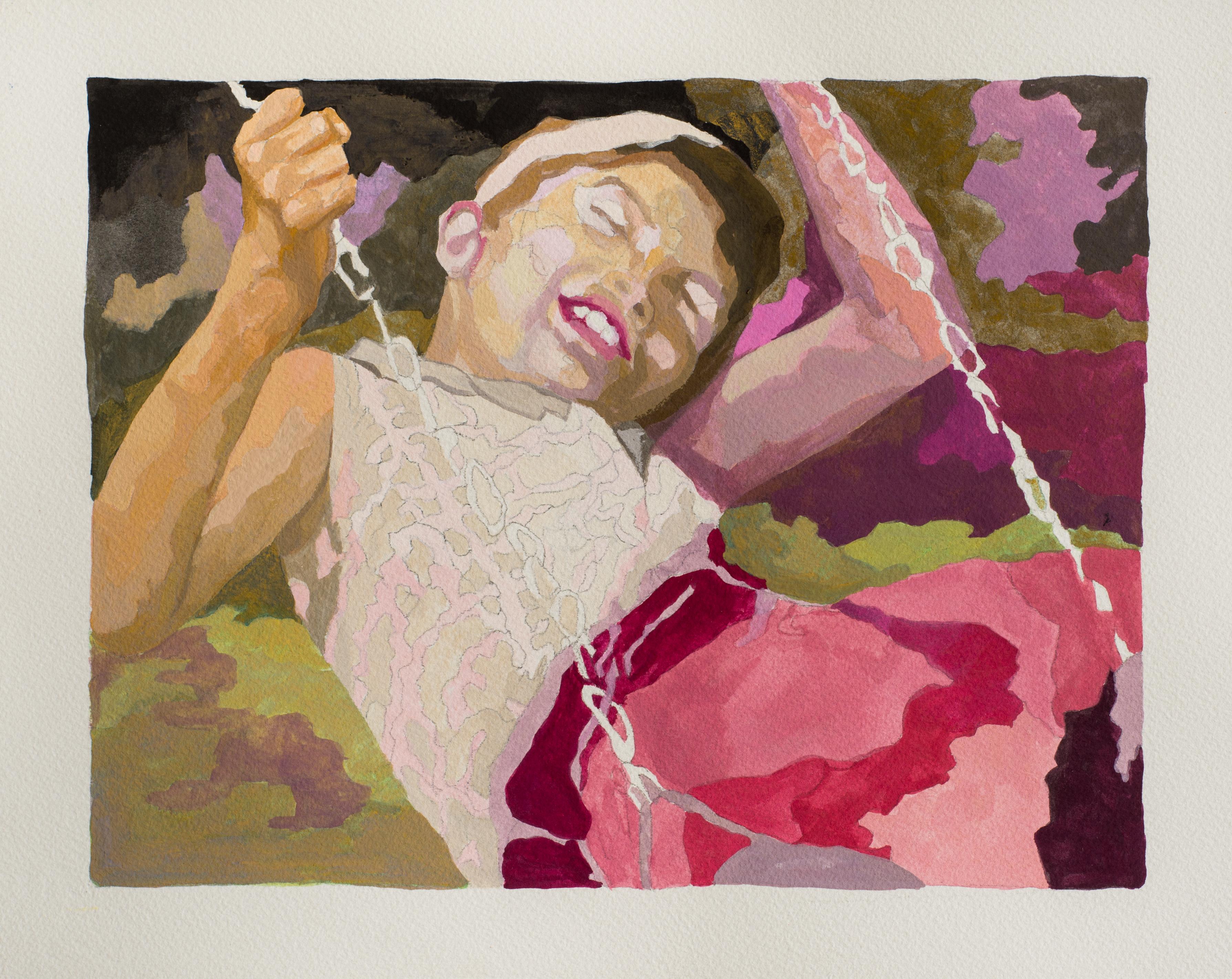 Ruth Owens Portrait Painting - Swingtime, study