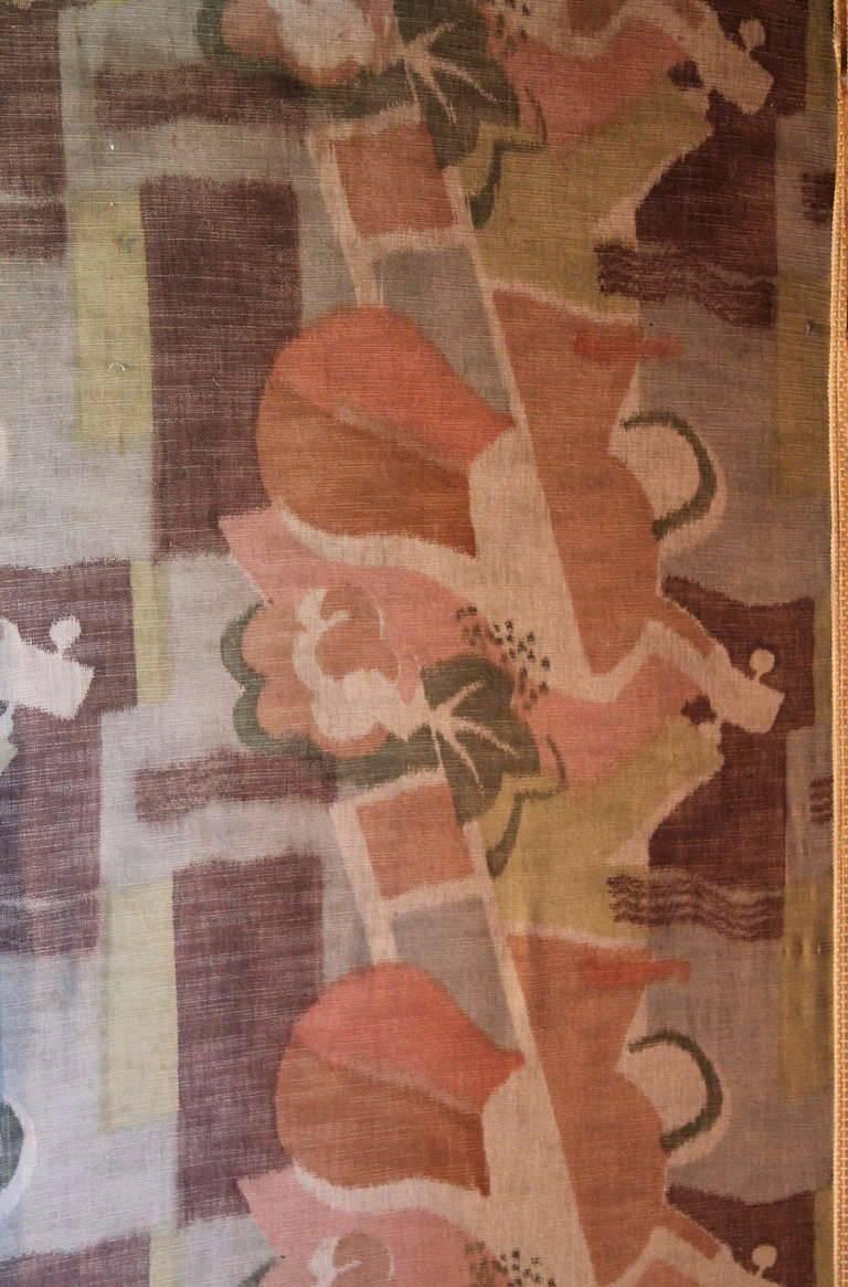 Ruth Reeves (attributed) Fabric American Deco Period Screen For Sale 1
