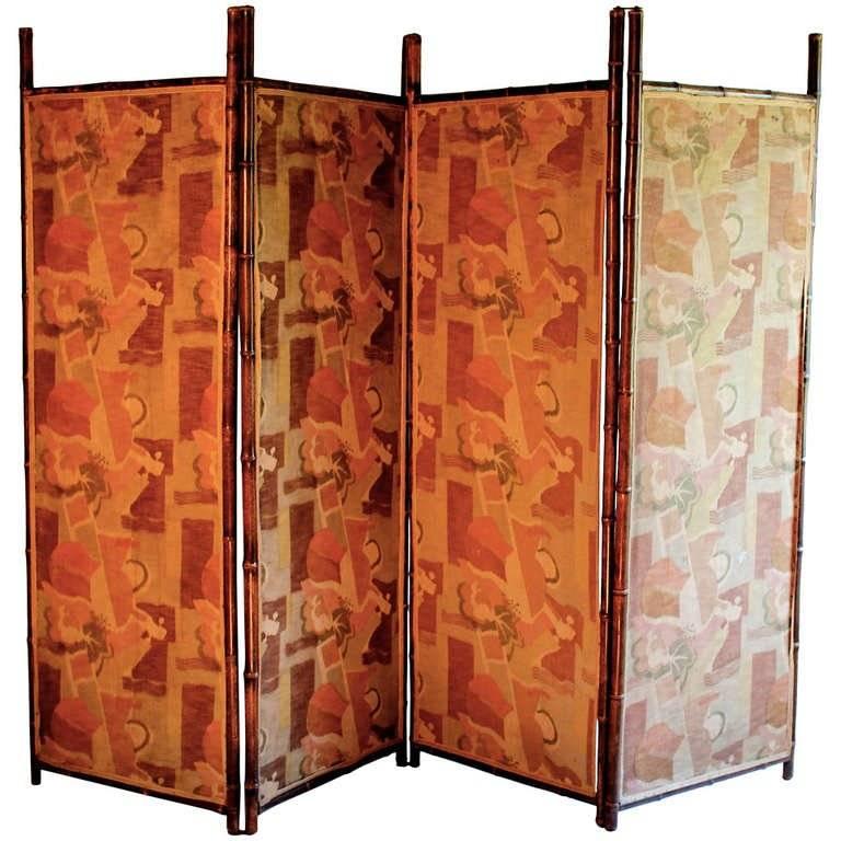 Ruth Reeves (attributed) Fabric American Deco Period Screen For Sale