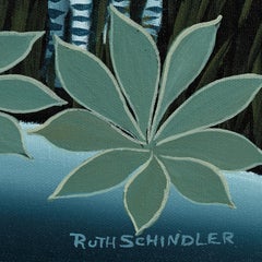 Pair of Jungle Paintings with Animals by Ruth Schindler
