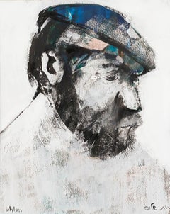 Ruth Schloss (1922-2013) - Contemporary Mixed Media, Man in a Cap