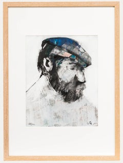 Ruth Schloss (1922-2013) - Técnica mixta contemporánea, Hombre con gorra
